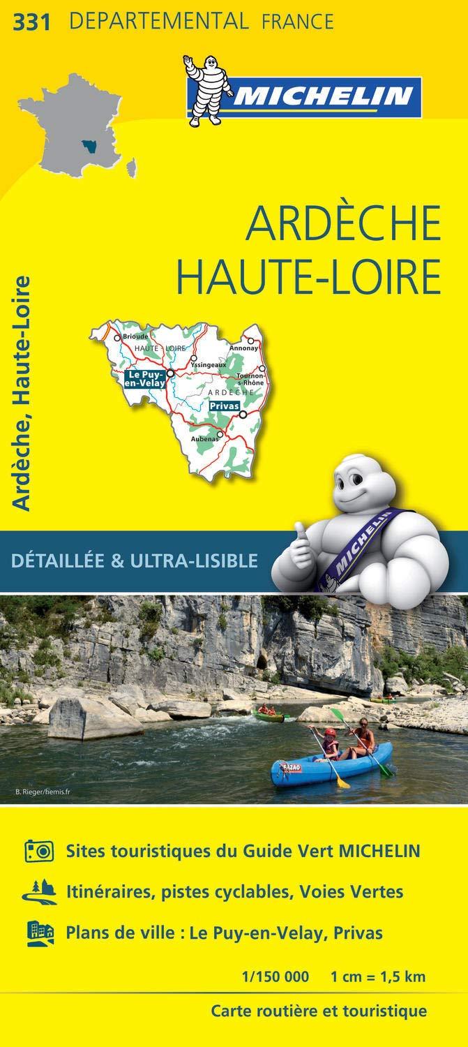 France Ardèche / Haute-Loire Michelin Map 331