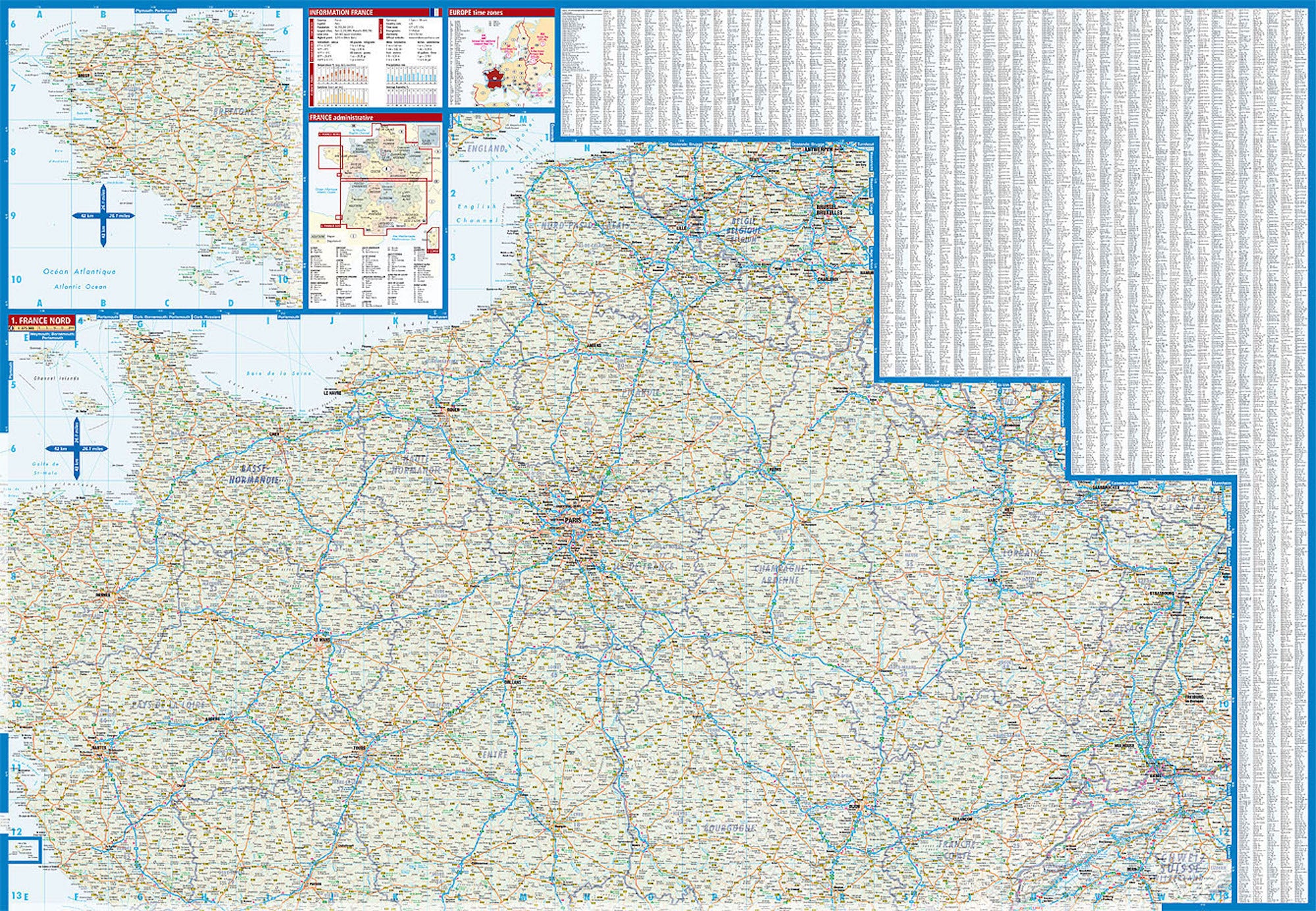 France Borch Folded Laminated Map - Image 3