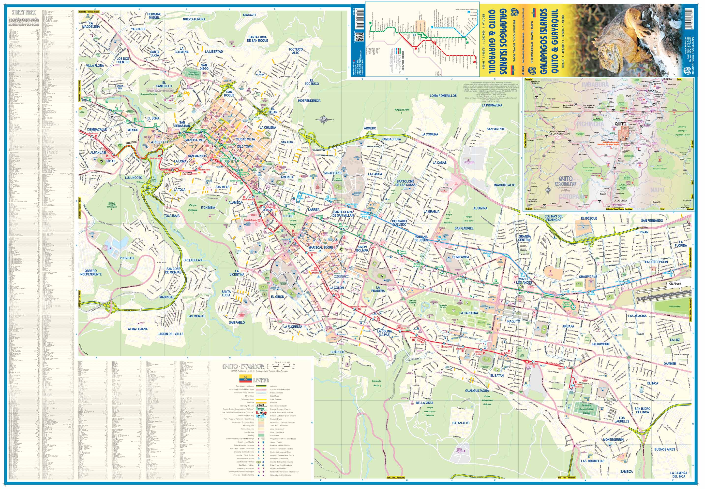 Galapagos Islands Quito & Guayaquil ITMB Map - Image 2