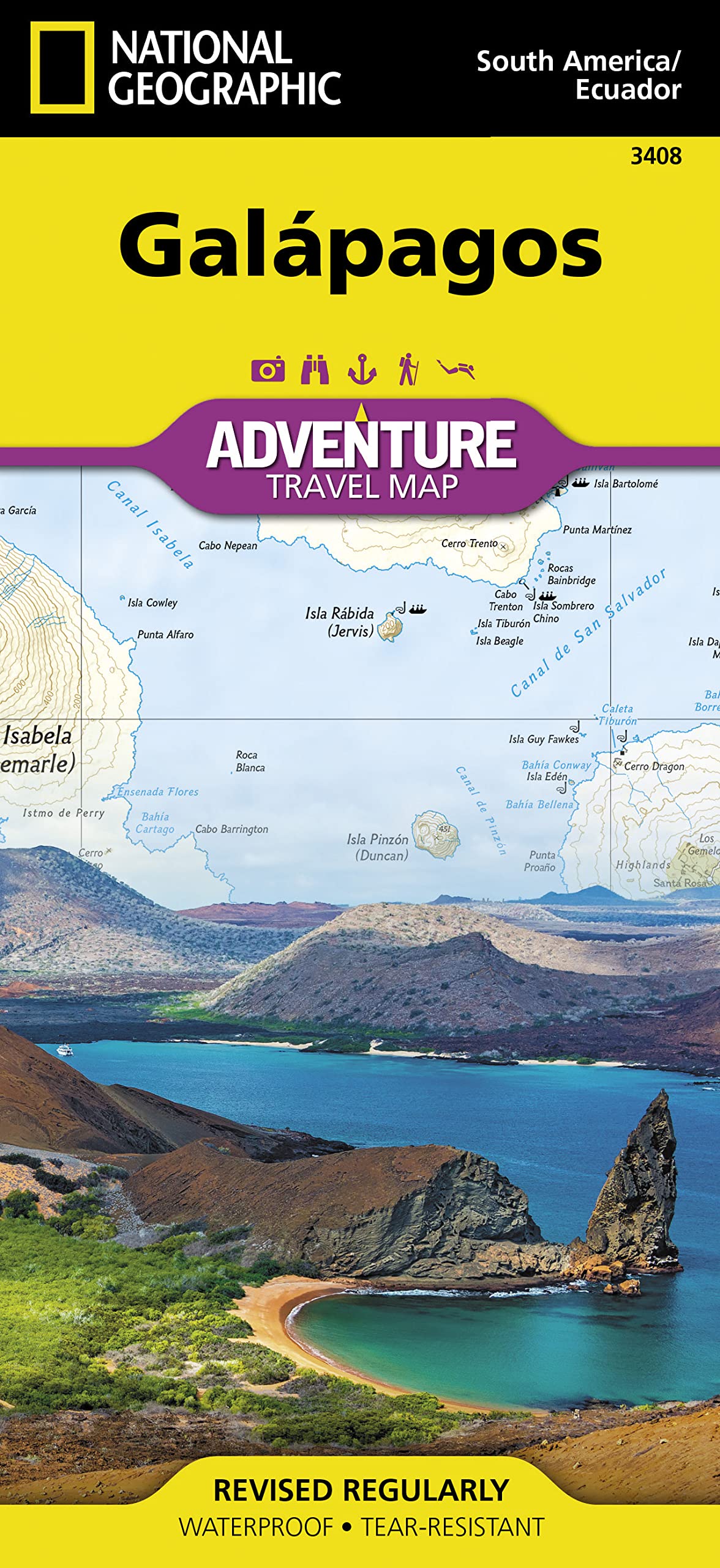 Galapagos National Geographic Folded Map