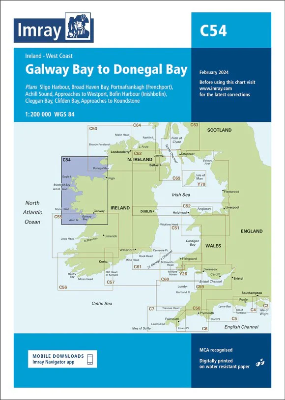 Galway Bay to Donegal Bay Imray Chart