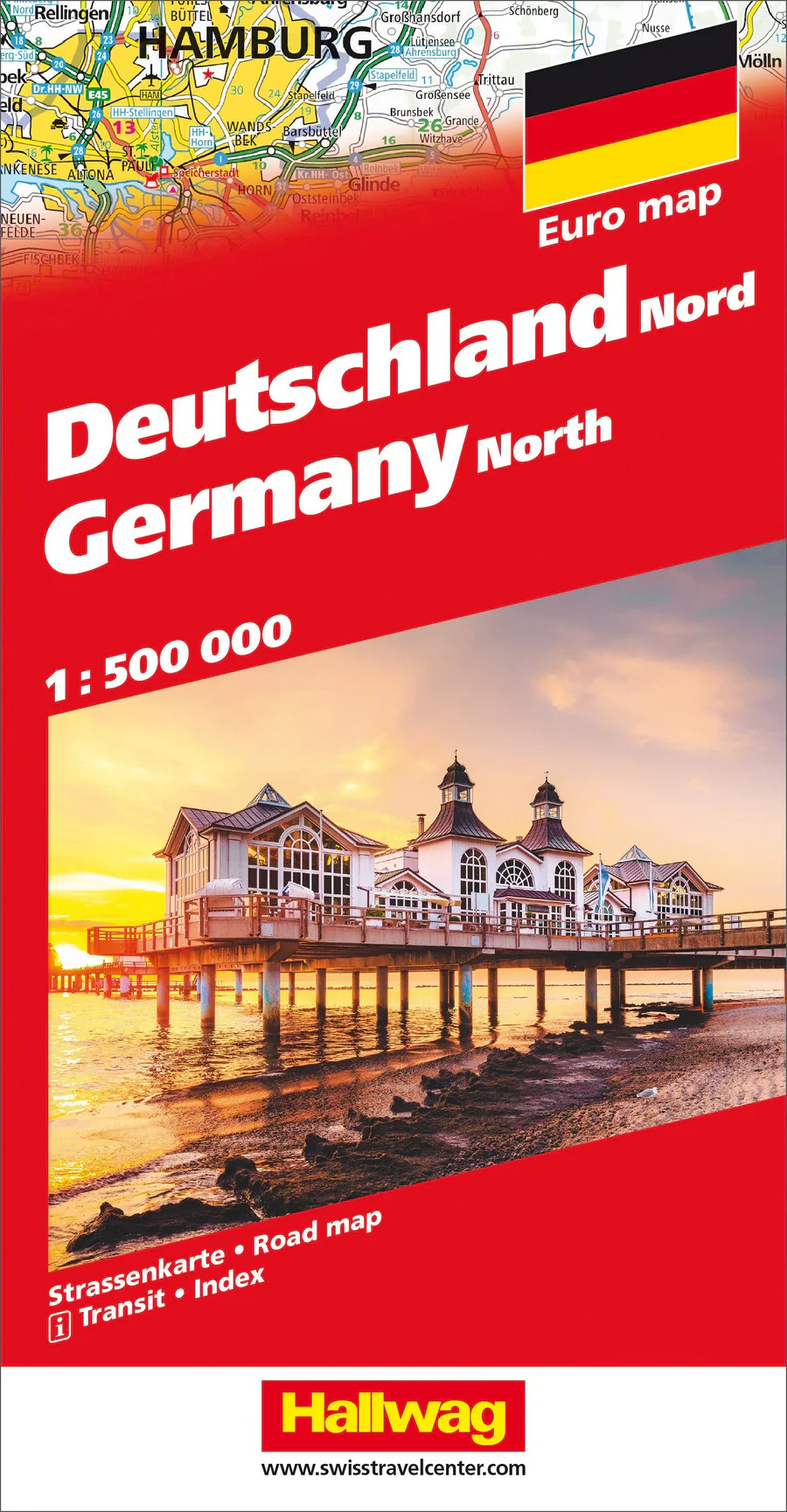 Germany North Hallwag Map