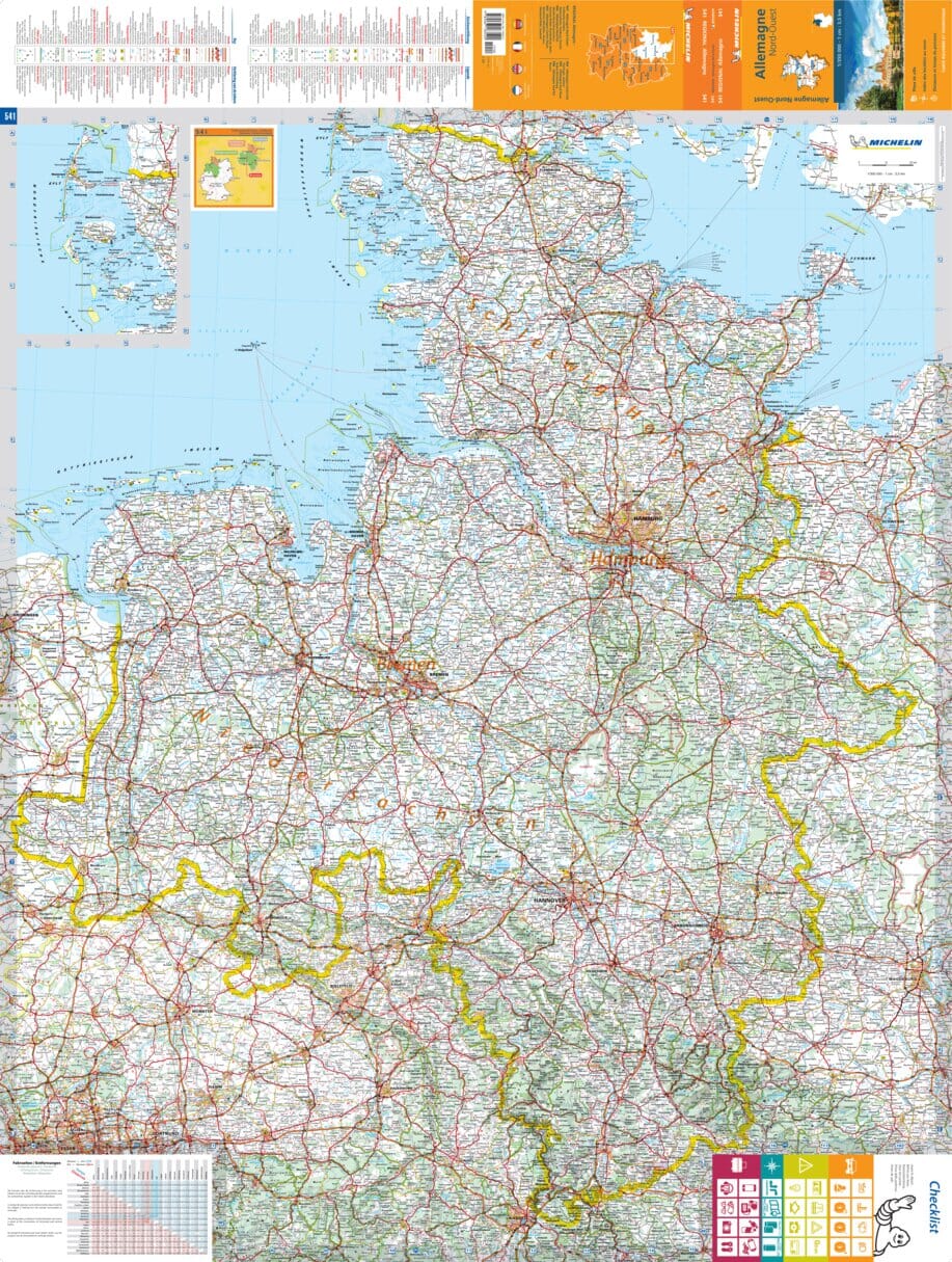 Germany North West Michelin Map 541 - Image 3