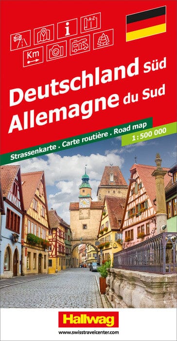 Germany South Hallwag Map