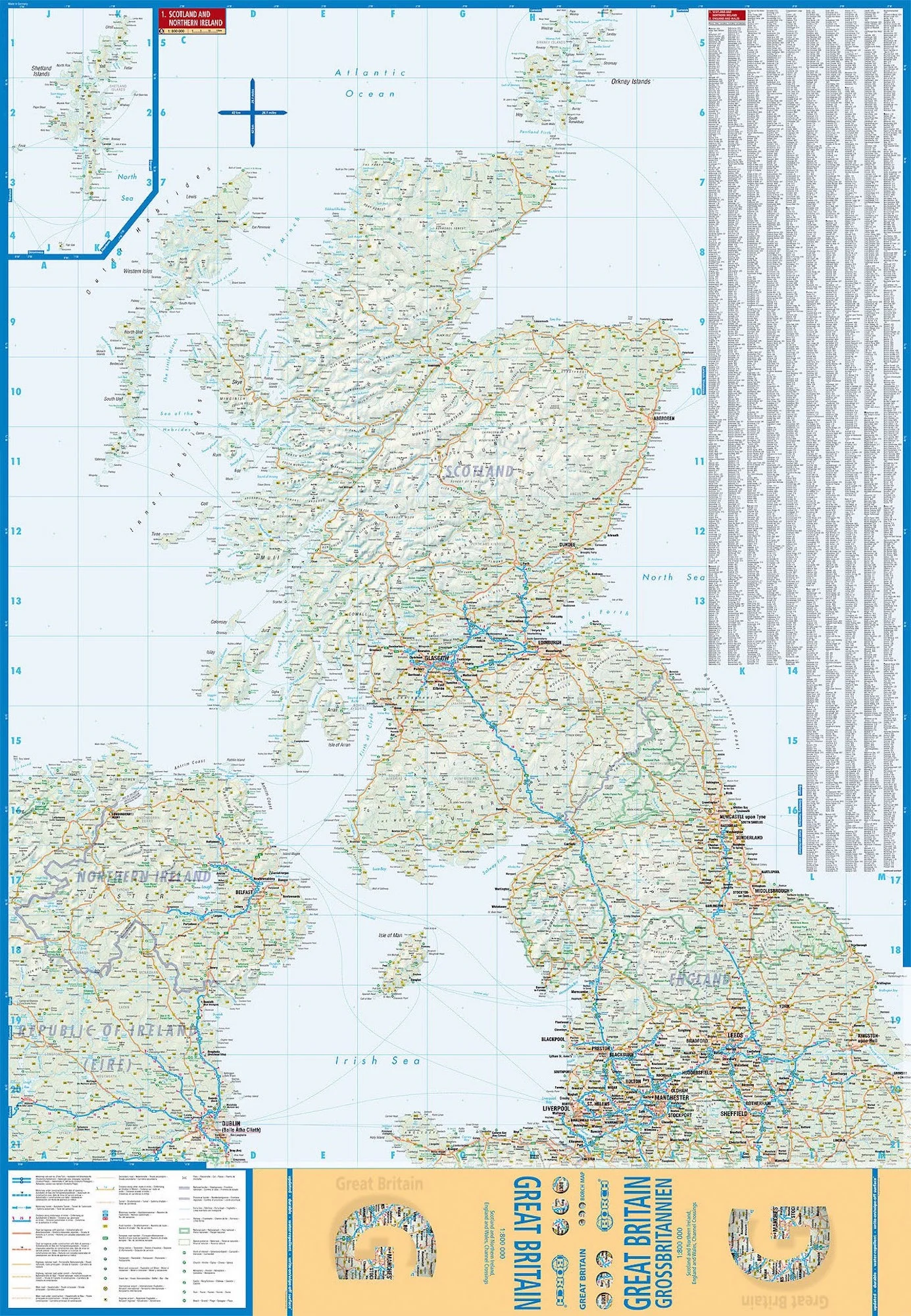 Great Britain Borch Folded Laminated Map - Image 2