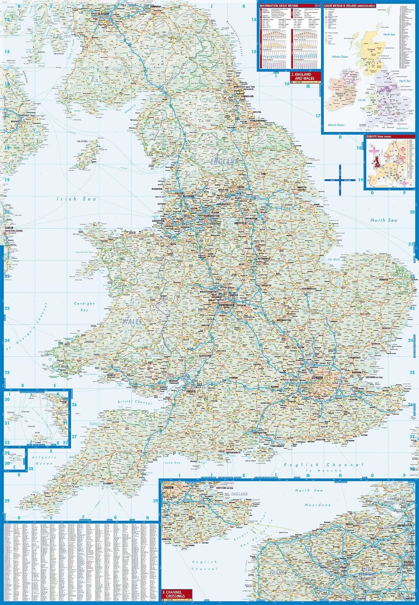 Great Britain Borch Folded Laminated Map - Image 3
