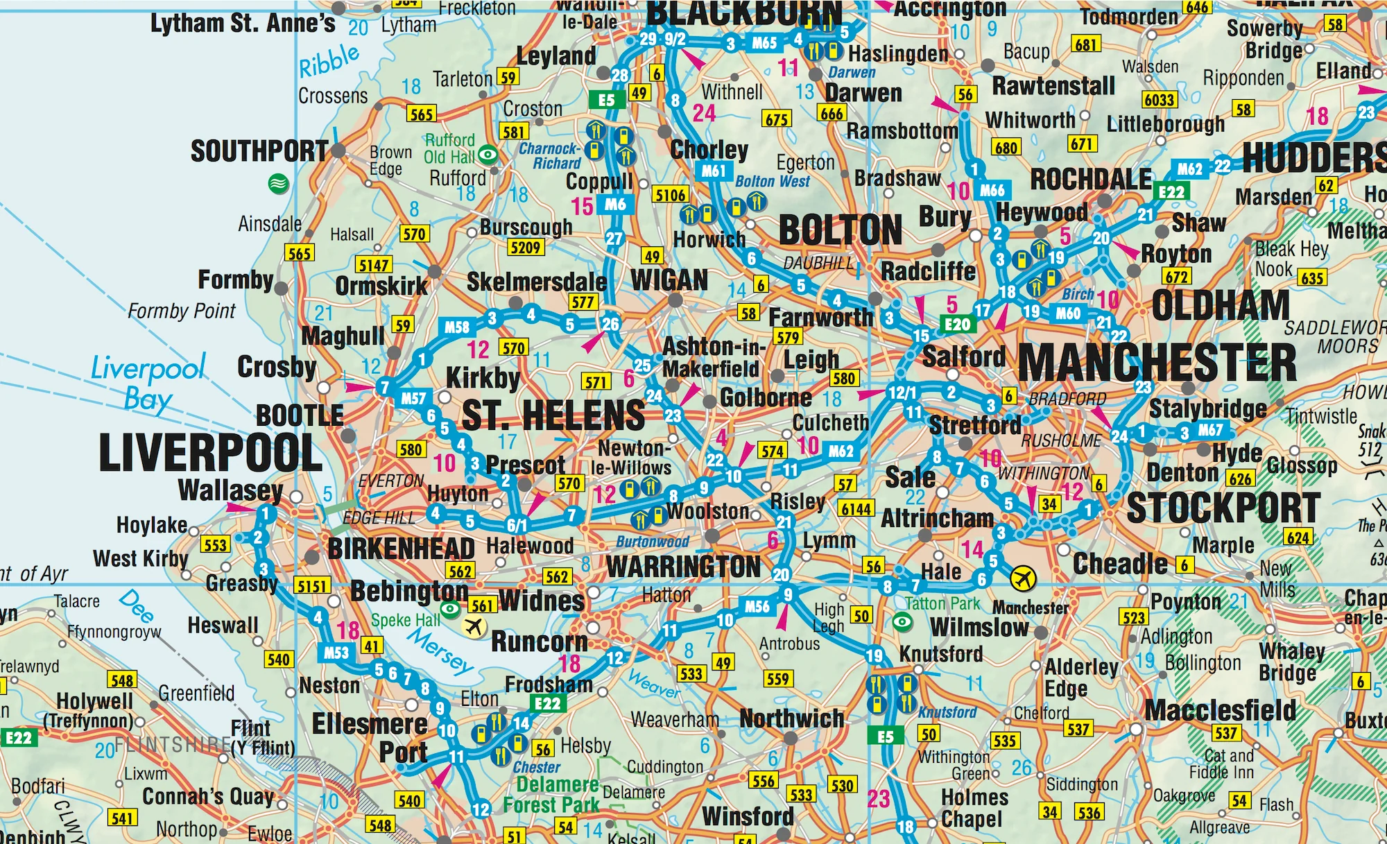 Great Britain Borch Folded Laminated Map - Image 4