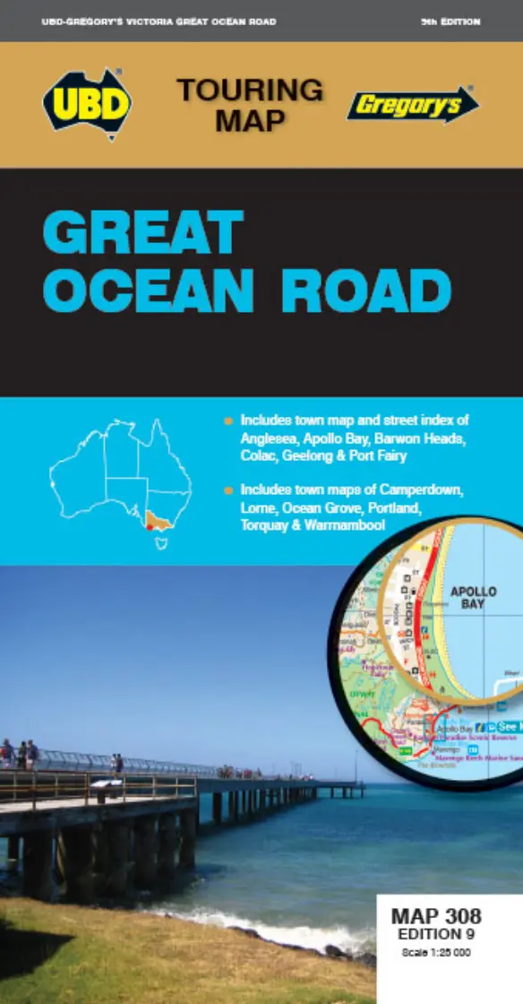 Great Ocean Road Touring Map – UBD Gregory’s Map 308