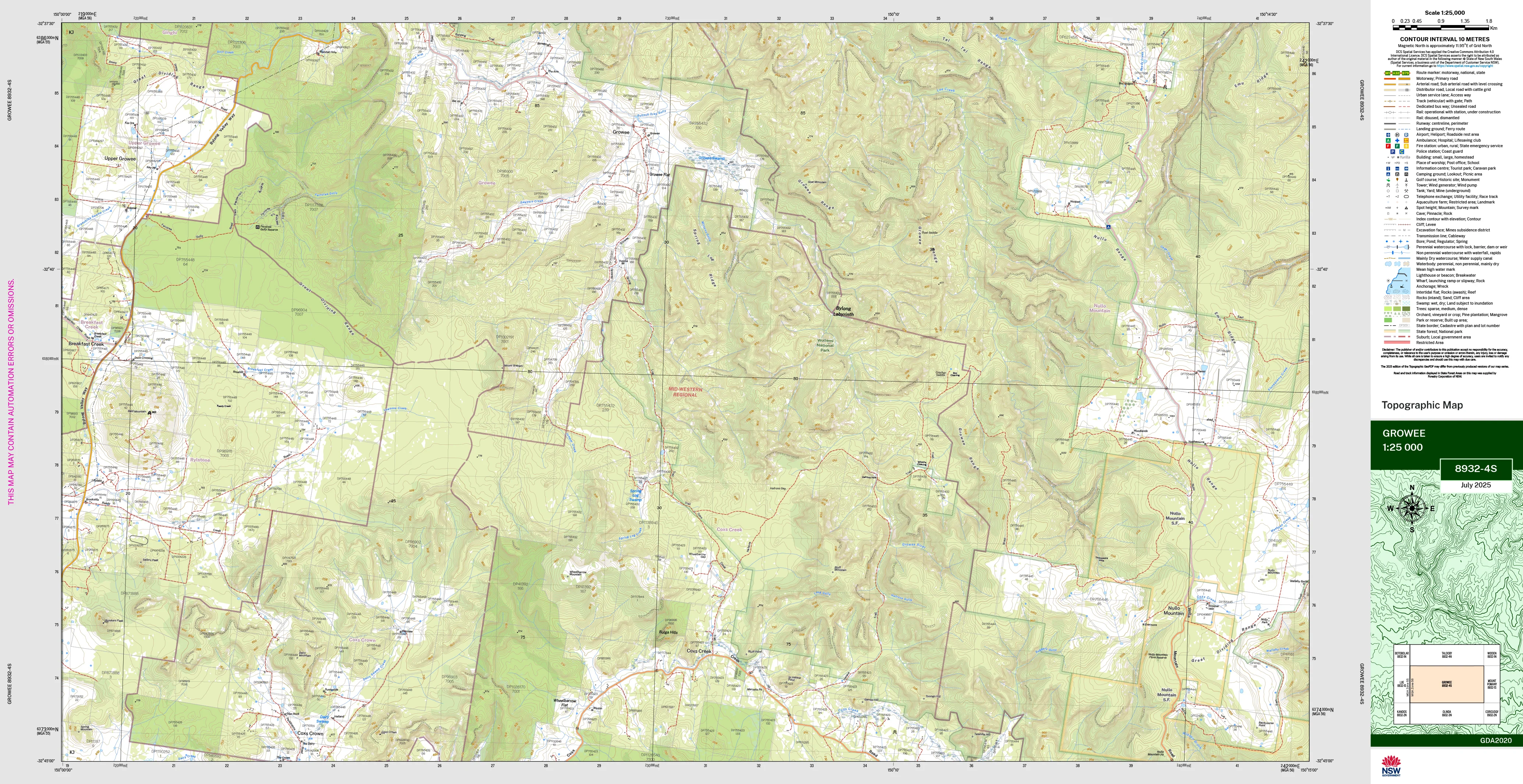 Growee 8932-4S Topographic Map 1:25k
