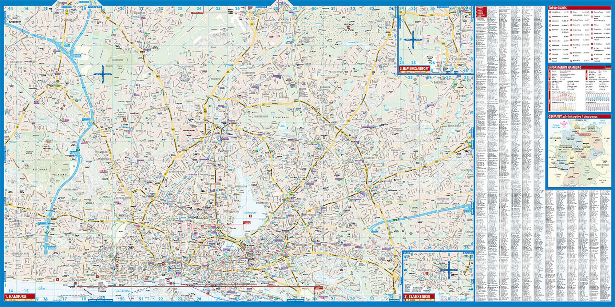 Hamburg Borch Folded Laminated Map - Image 3