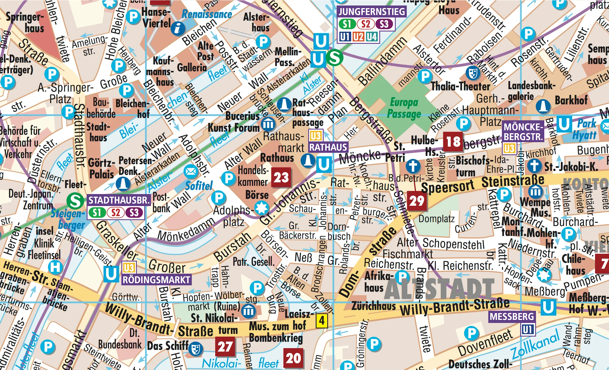 Hamburg Borch Folded Laminated Map - Image 4