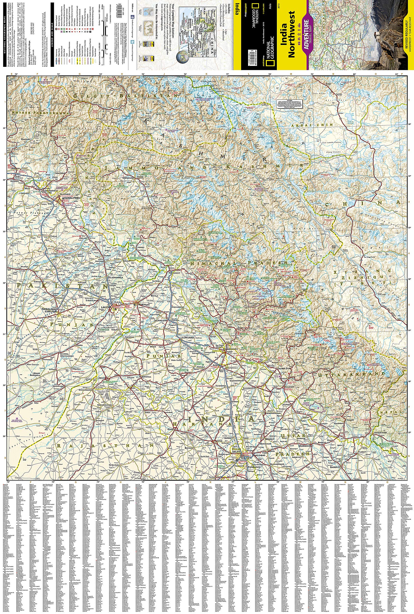 India North West National Geographic Folded Map - Image 2