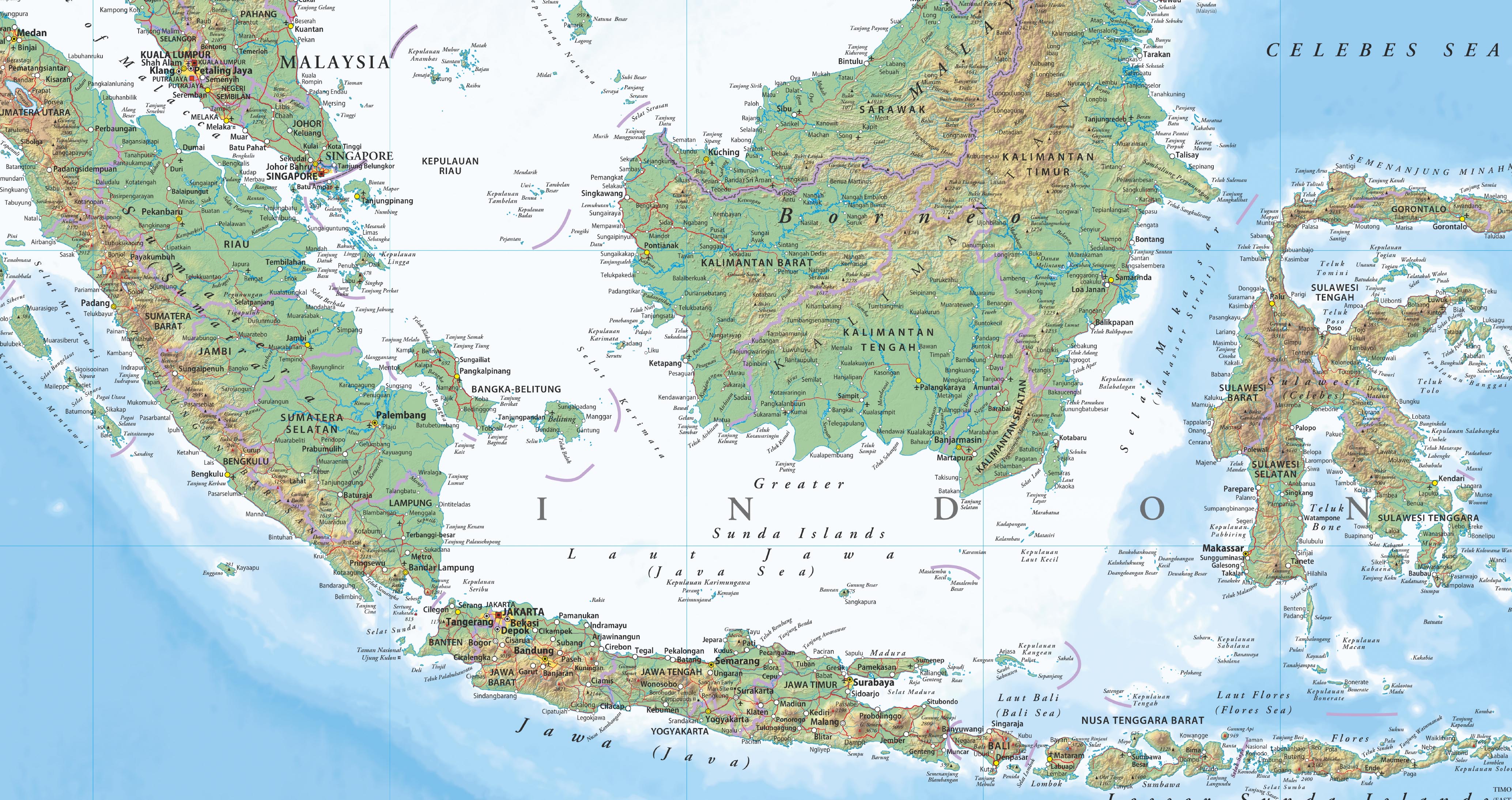 Indonesia Wall Map 1219 x 914mm - Image 2