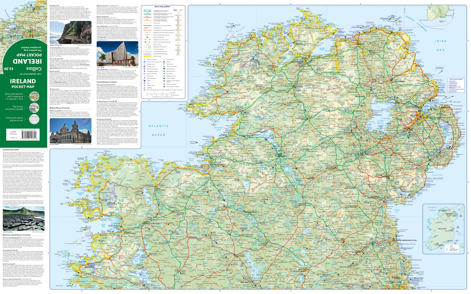 Ireland Pocket Map Collins Folded - Image 2