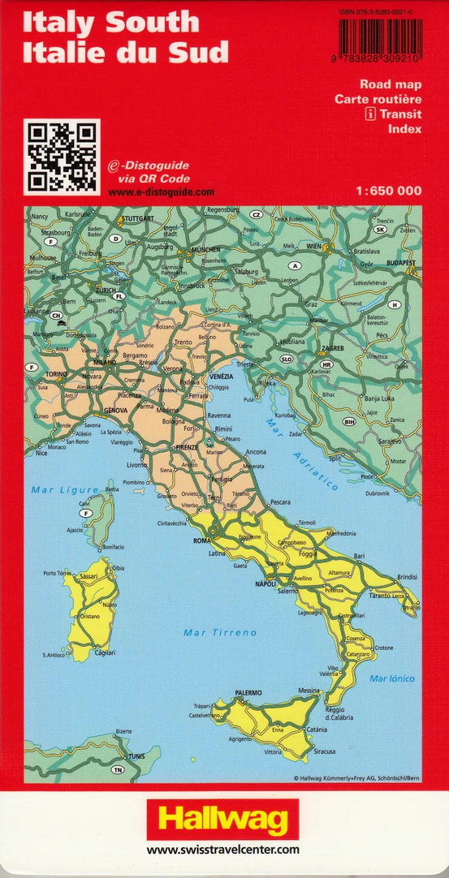 Italy South Hallwag Map - Image 2