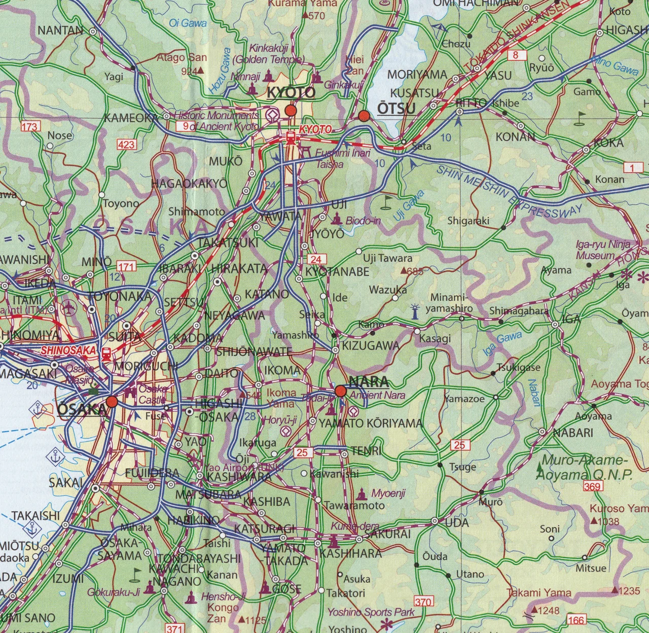 Japan West & Central Railway & Road ITMB Map - Image 5