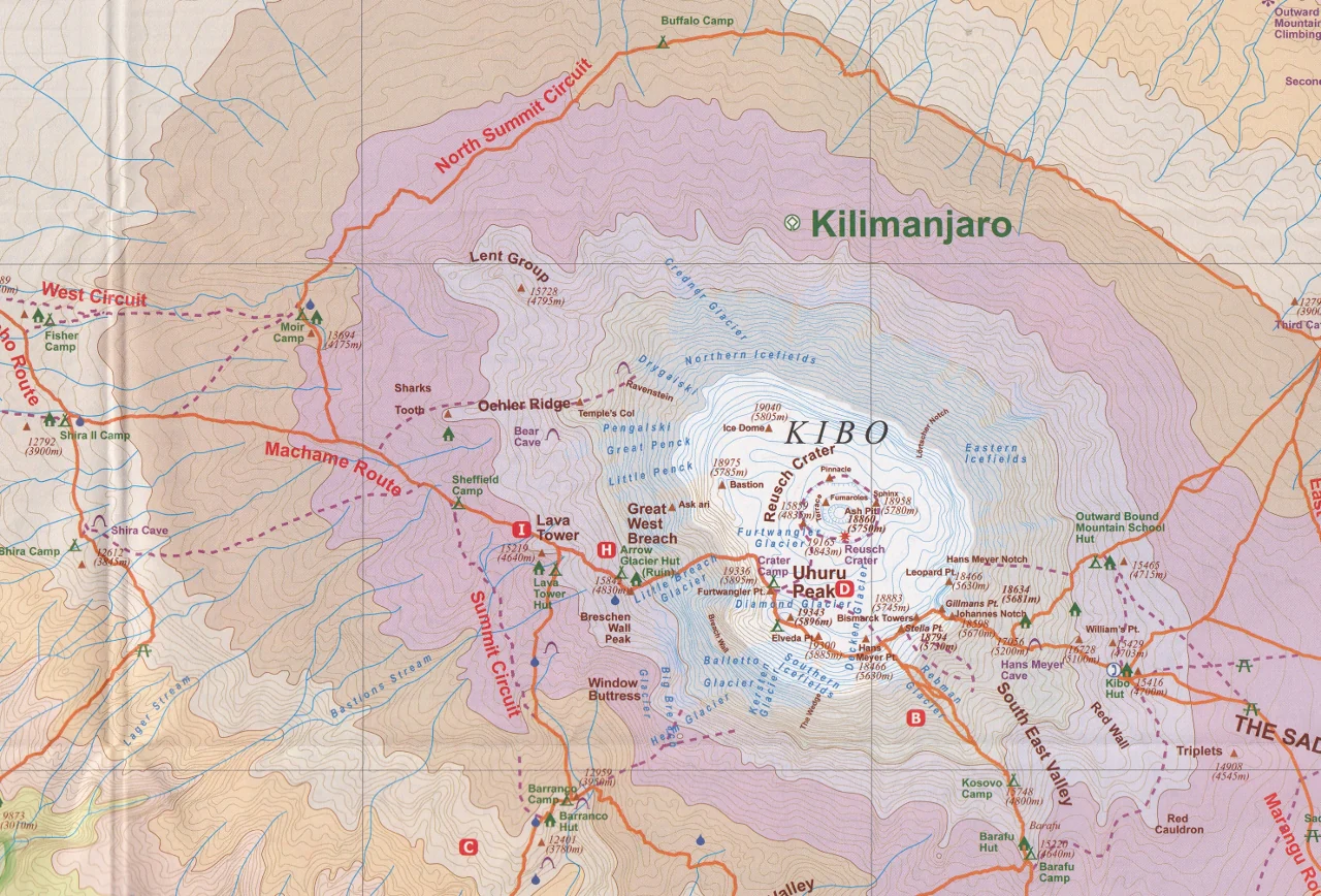 Kilimanjaro & Tanzania North ITMB Map - Image 5