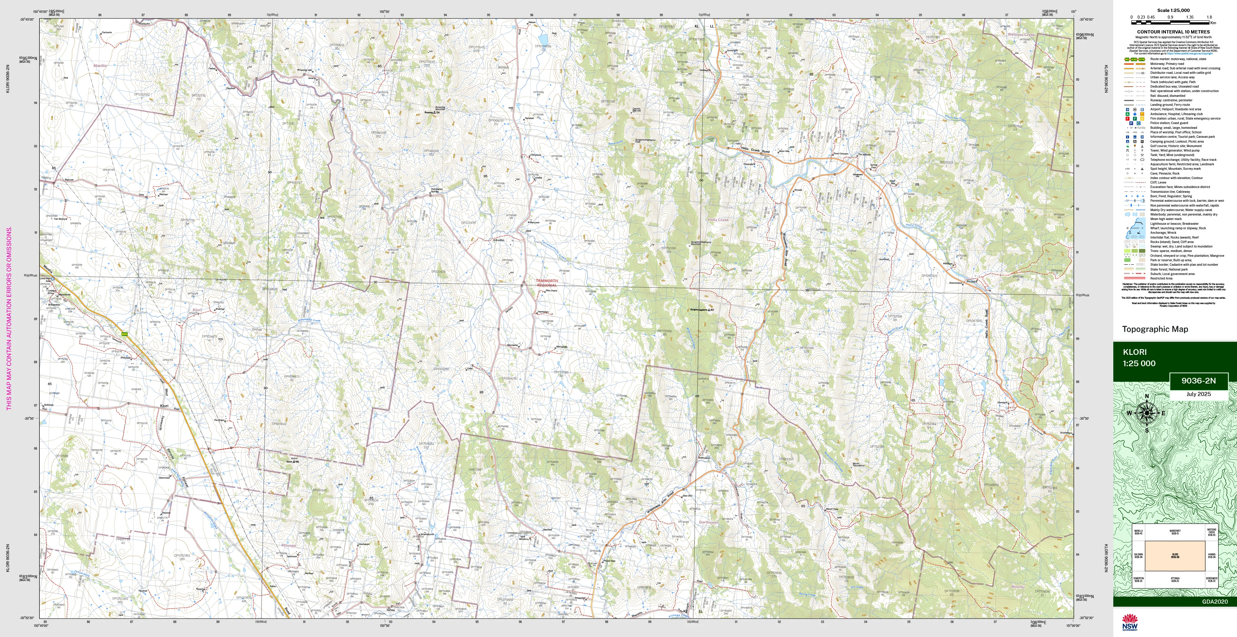 Klori 9036-2N Topographic Map 1:25k