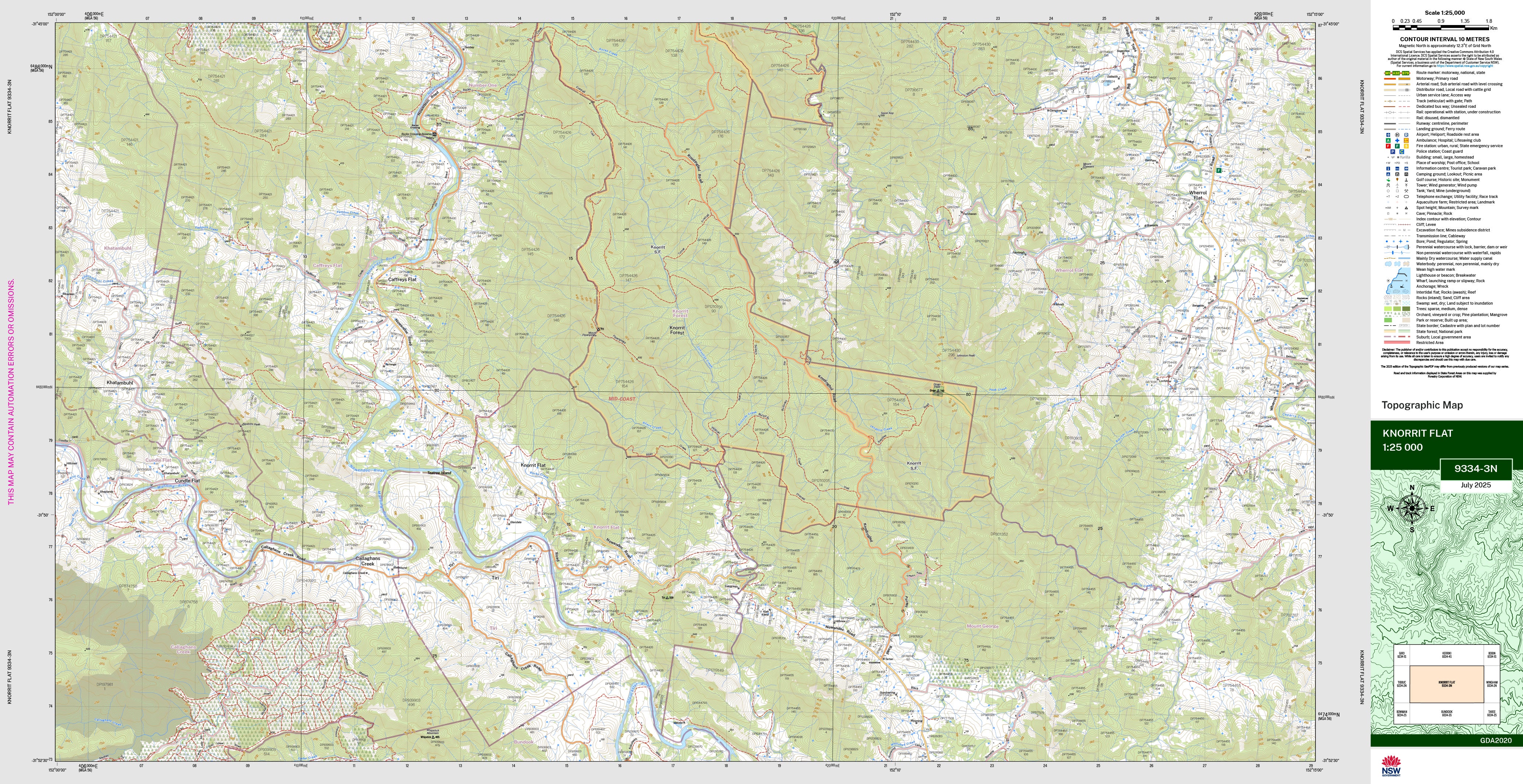 Knorrit Flat 9334-3N Topographic Map 1:25k