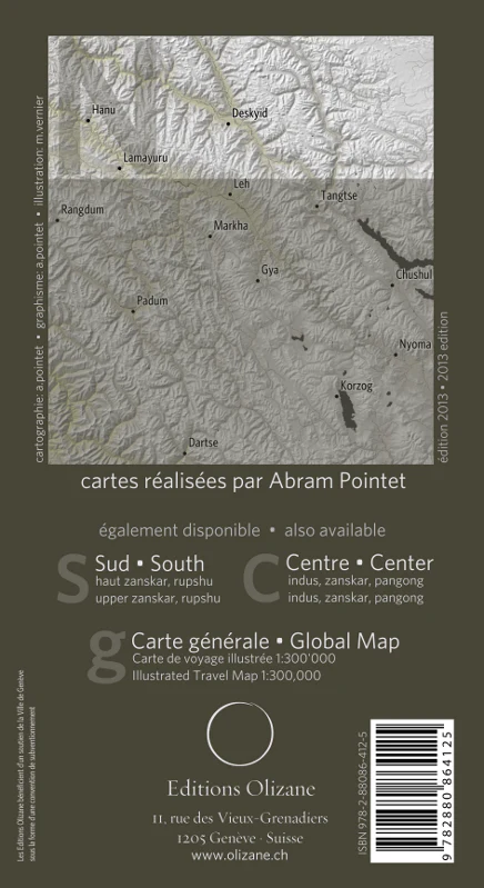 Ladakh & Zanskar North  Olizane Specialist Folded Map - Image 2