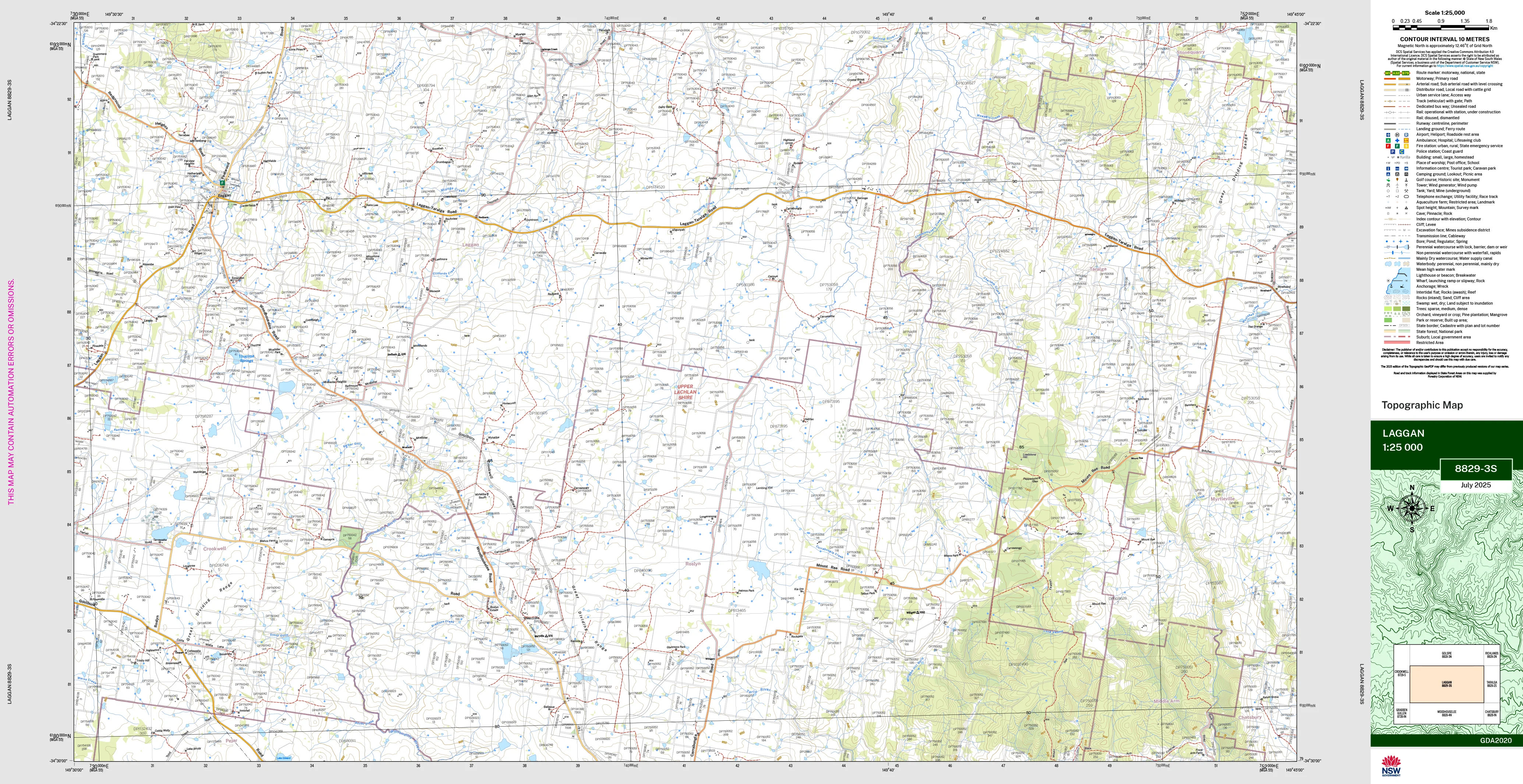 Laggan 8829-3S Topographic Map 1:25k