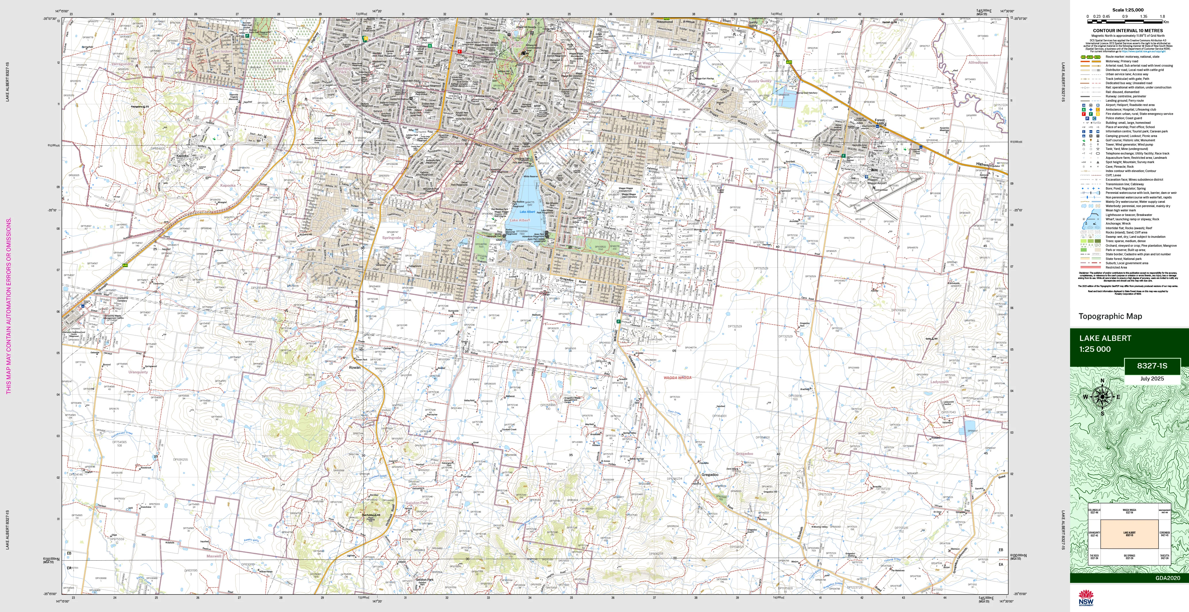 Lake Albert 8327-1S Topographic Map 1:25k