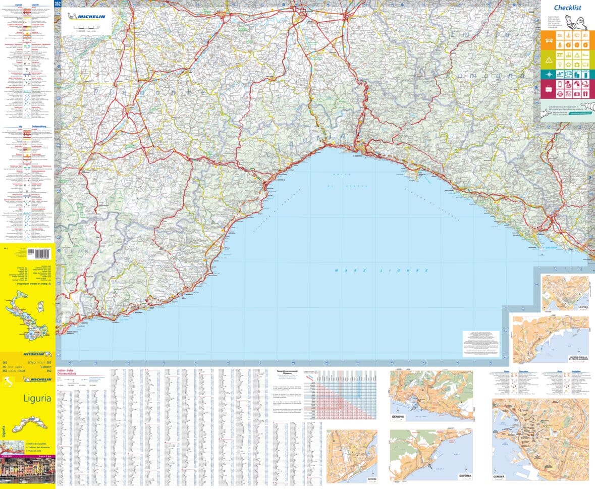 Italy Liguria Michelin Map 352 - Image 3