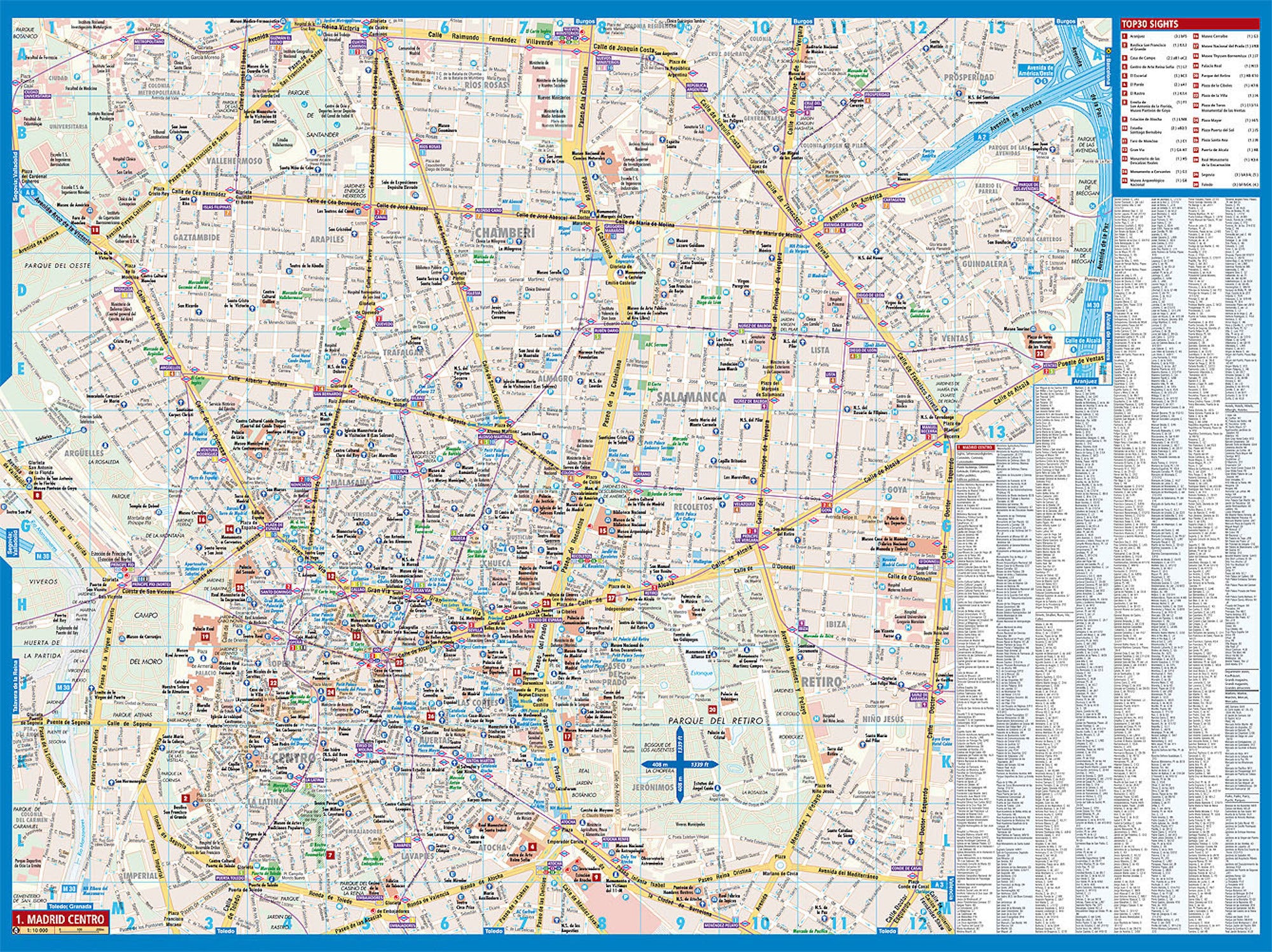 Madrid Borch Folded Laminated Map - Image 3