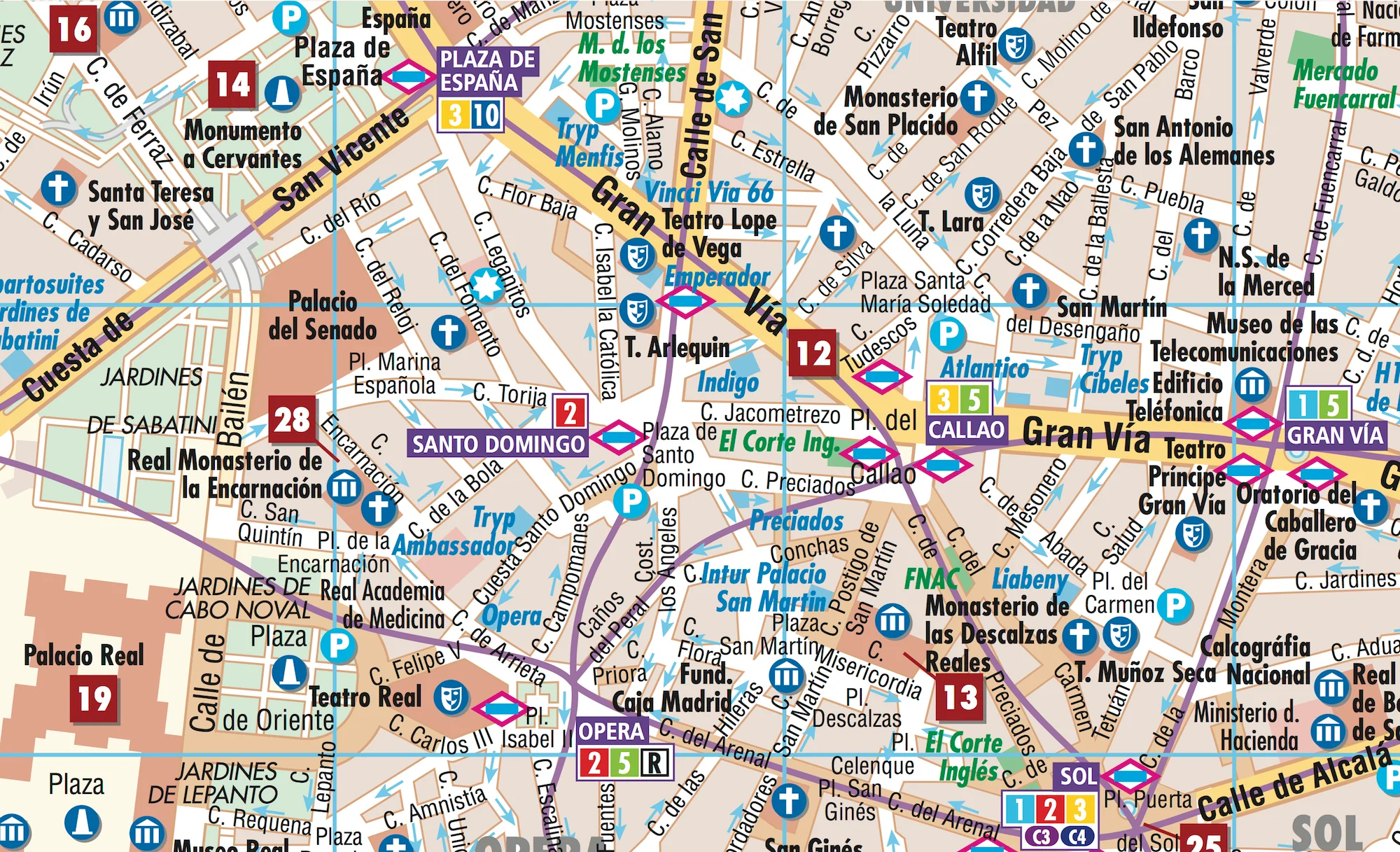 Madrid Borch Folded Laminated Map - Image 4