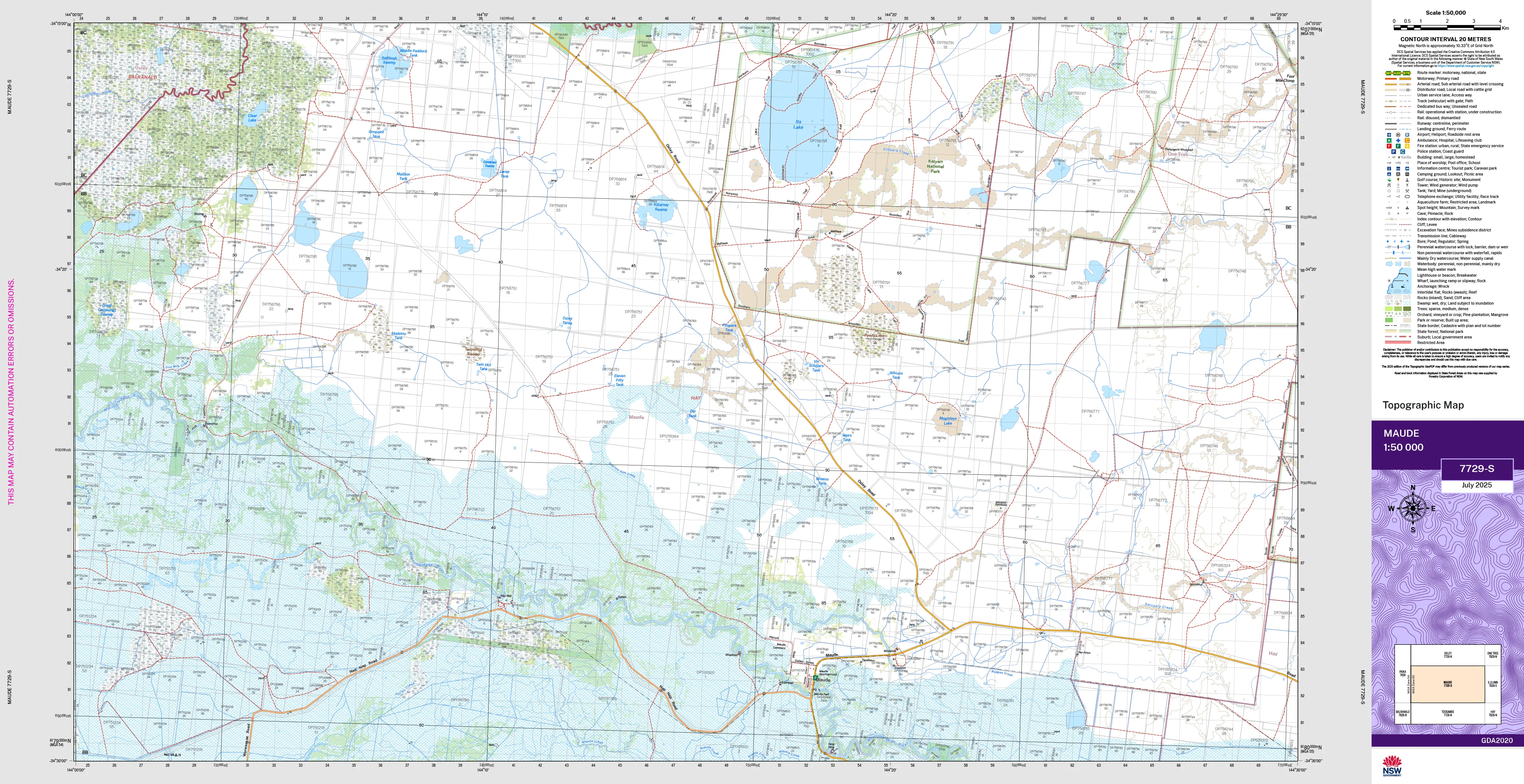 Maude 7729-S Topographic Map 1:50k