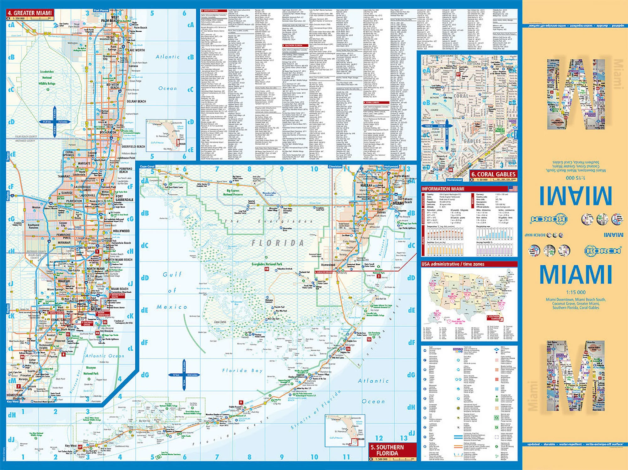 Miami Borch Folded Laminated Map - Image 2