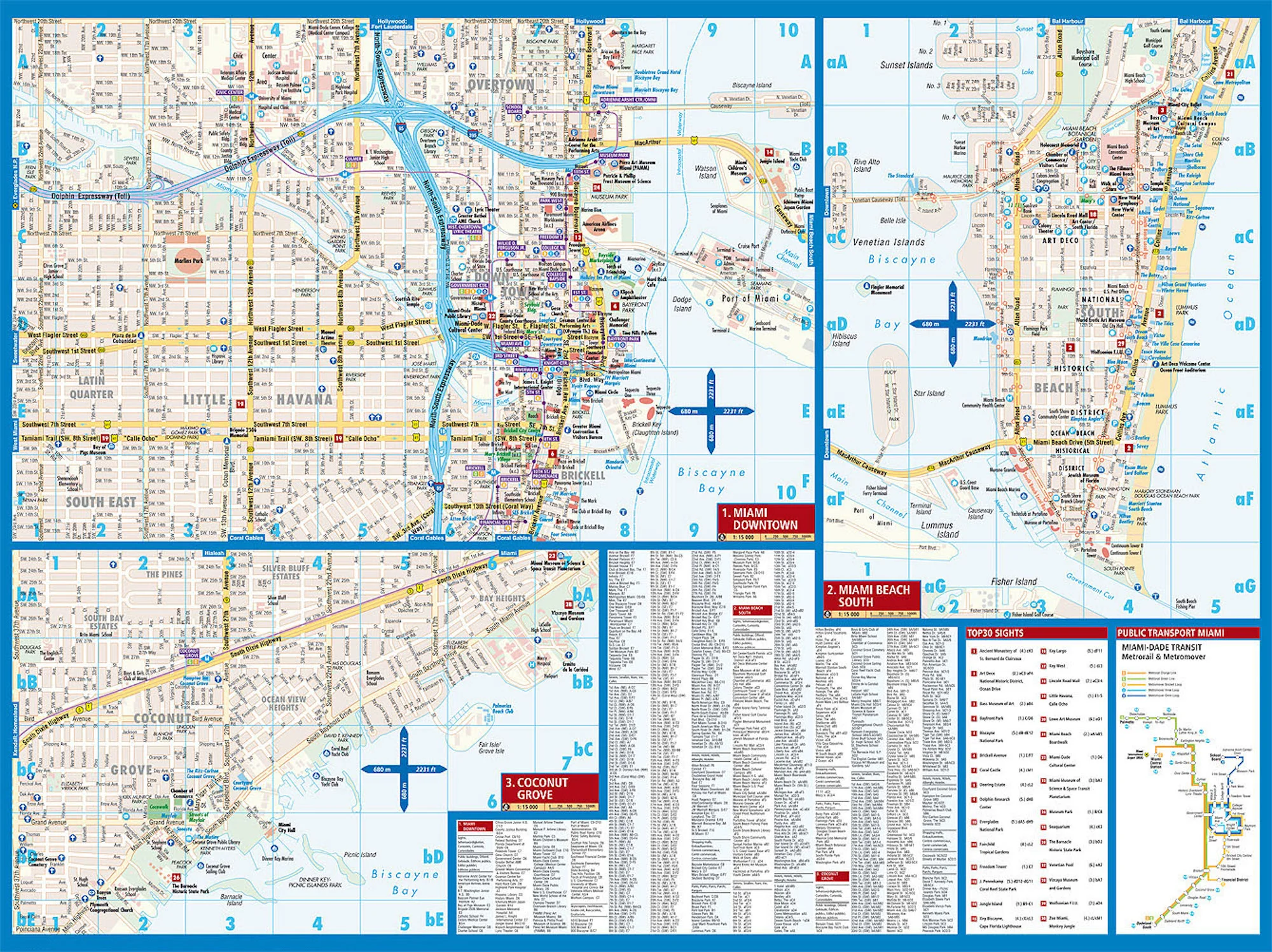 Miami Borch Folded Laminated Map - Image 3