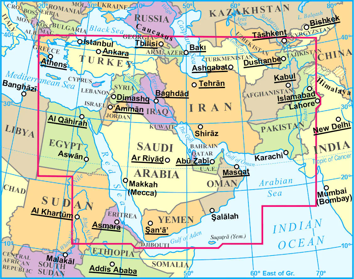 Middle East Gizi Maps folded map - Image 2
