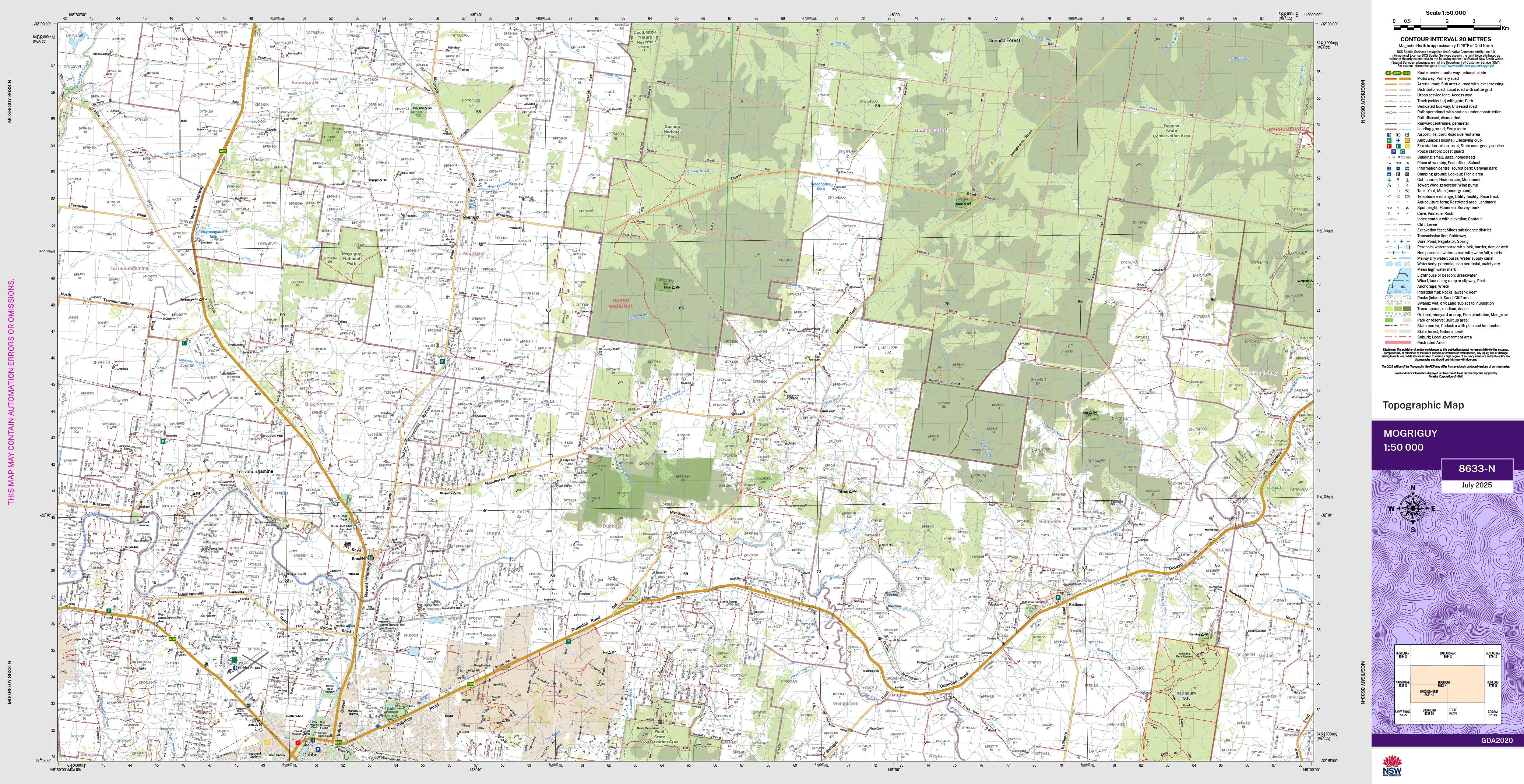 Mogriguy 8633-N Topographic Map 1:50k