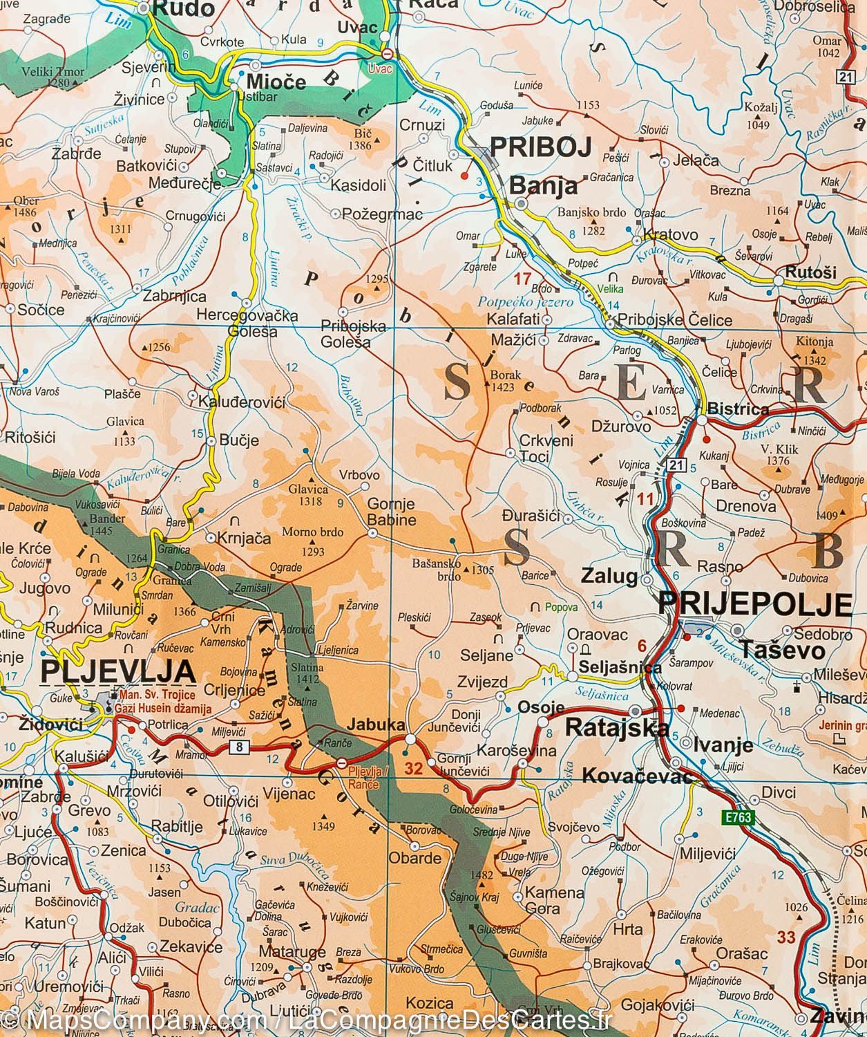 Montenegro & Albania North Gizi Maps Folded - Image 4
