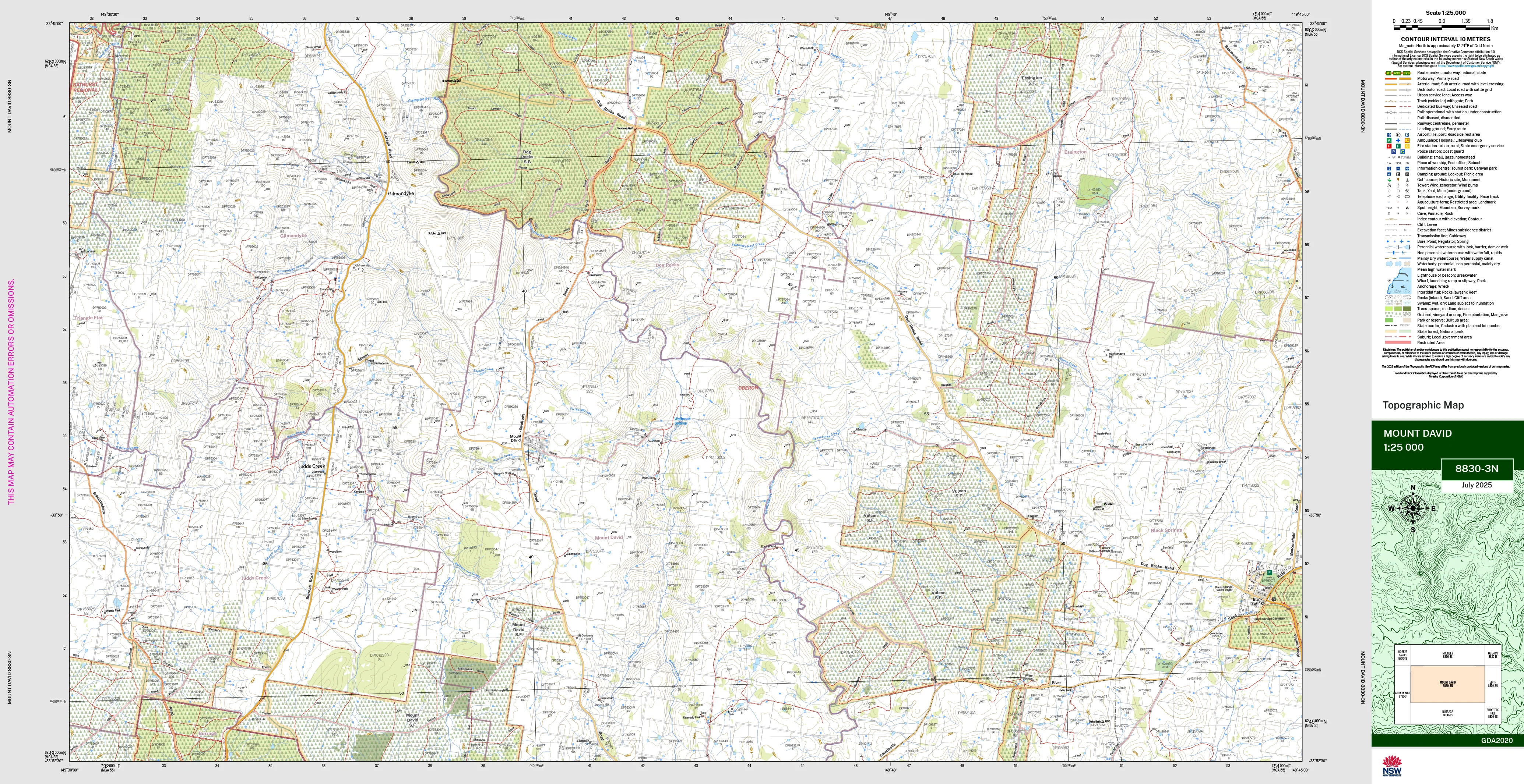 Mount David 8830-3N Topographic Map 1:25k