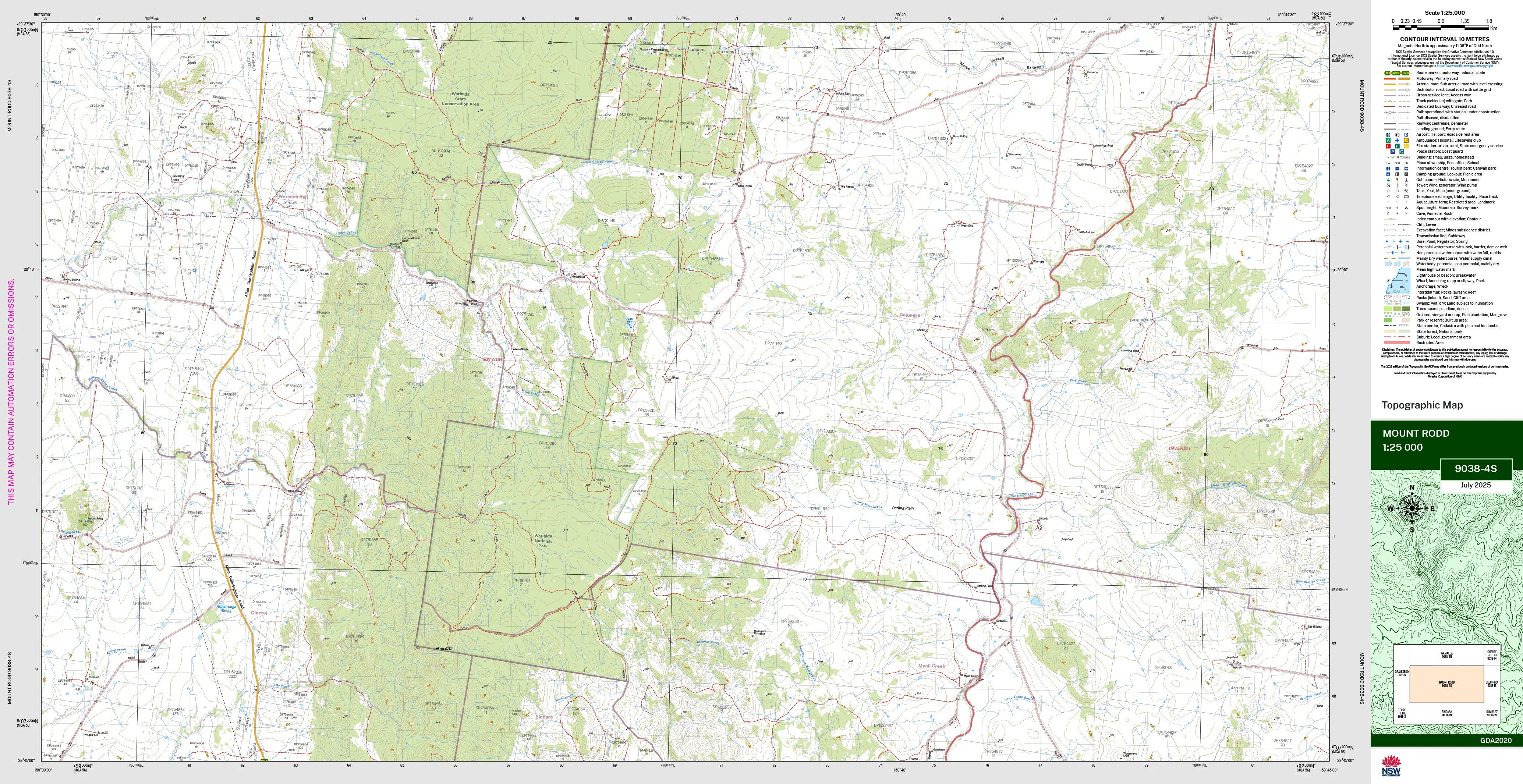 Mount Rodd 9038-4S Topographic Map 1:25k