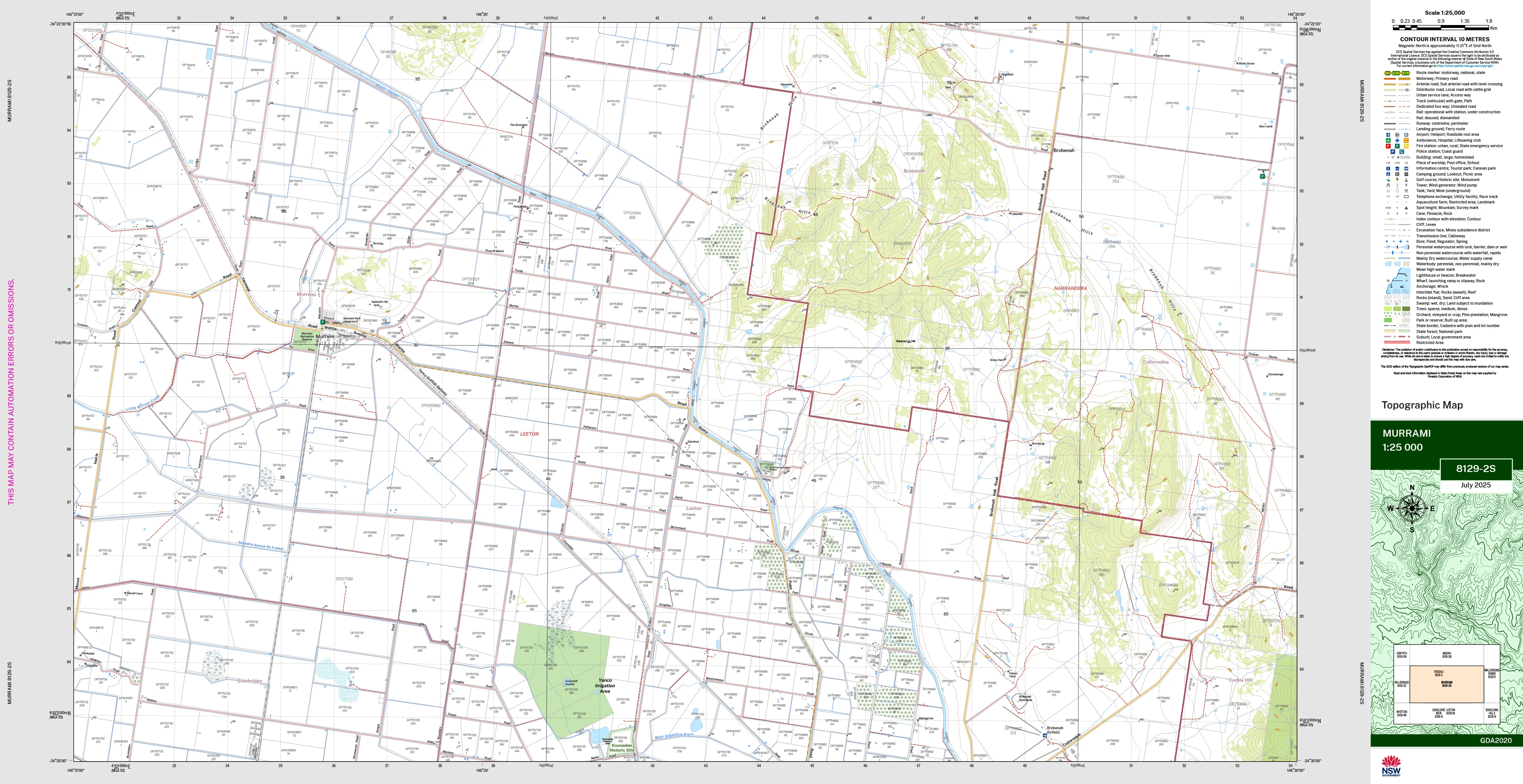 Murrami 8129-2S Topographic Map 1:25k