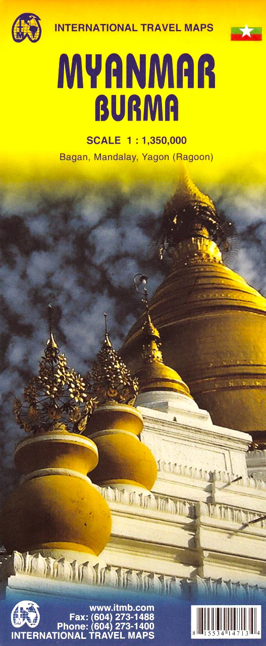 Myanmar (Burma) Travel Map by ITMB