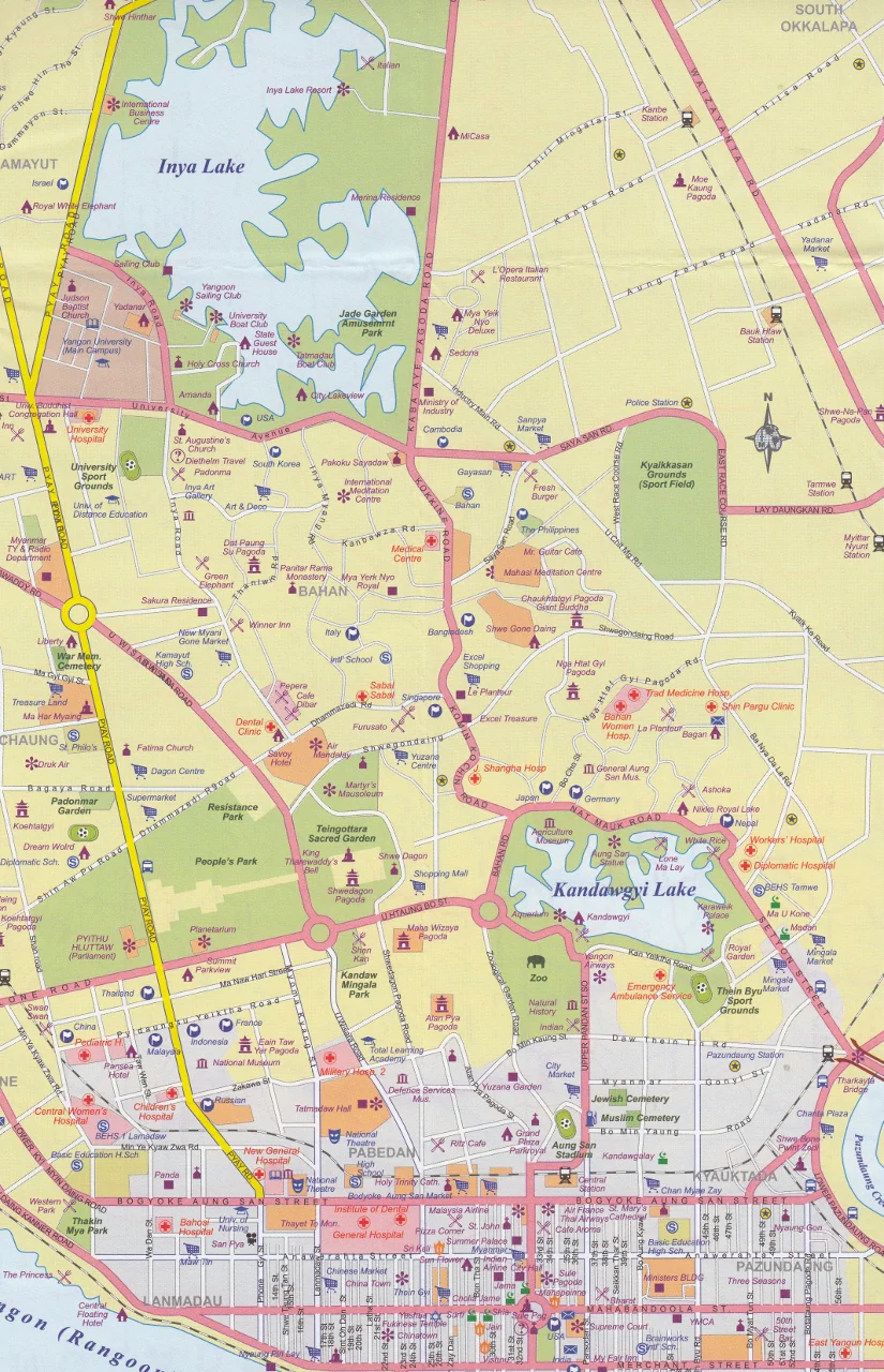 Myanmar (Burma) Travel Map by ITMB - Image 6