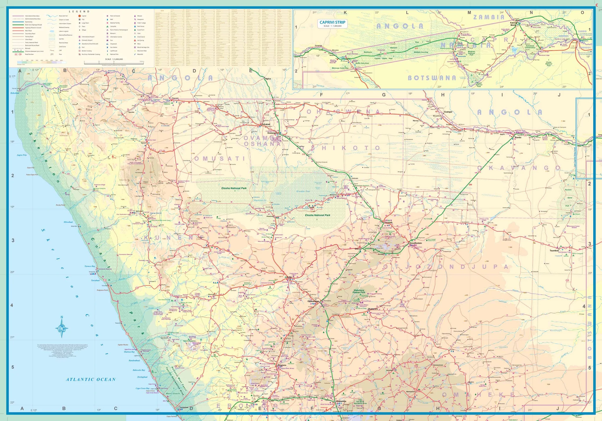 Namibia Travel Map by ITMB (International Travel Maps) - Image 3