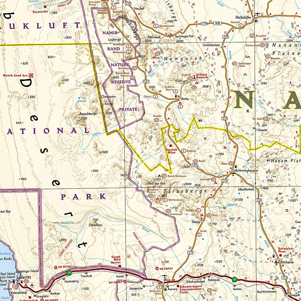 Namibia Adventure Travel Map by National Geographic - Image 4
