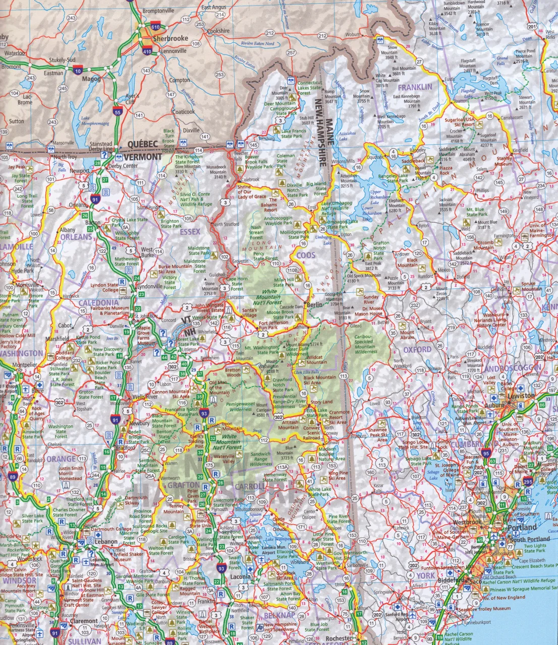 New England Hallwag USA Map - Image 3