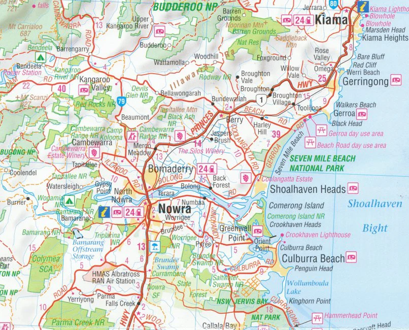 New South Wales Hema 1000 x 700mm Laminated Wall Map with Hang Rails - Image 2