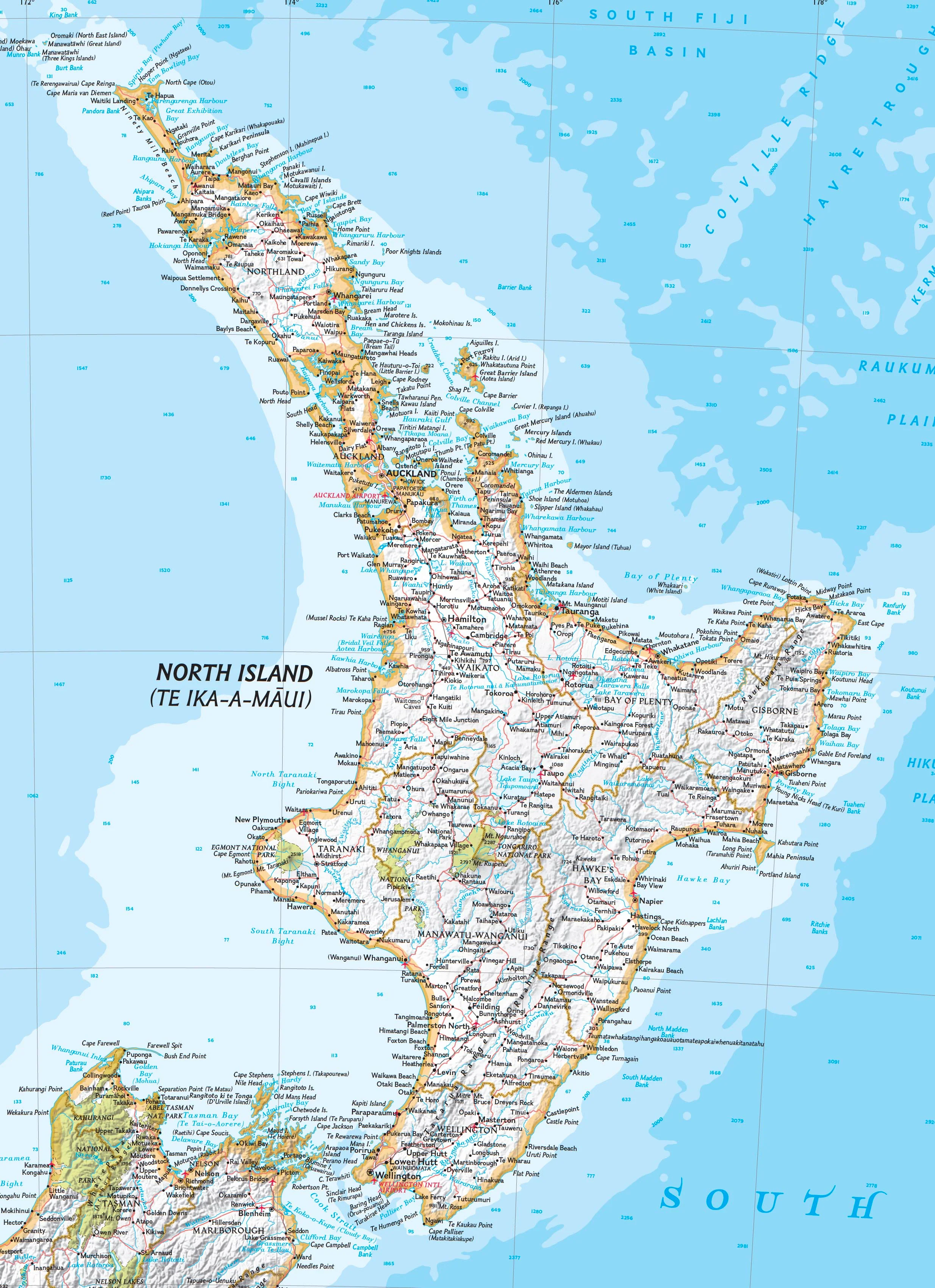 New Zealand National Geographic 597 x 768mm Wall Map - Image 2