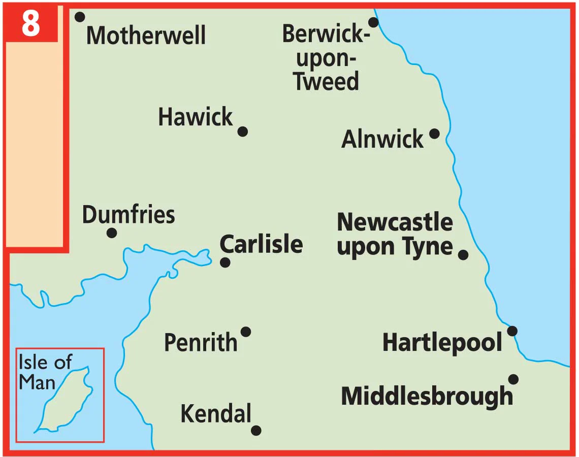 North of England and Scottish Borders AA Road Map 8 - Image 3