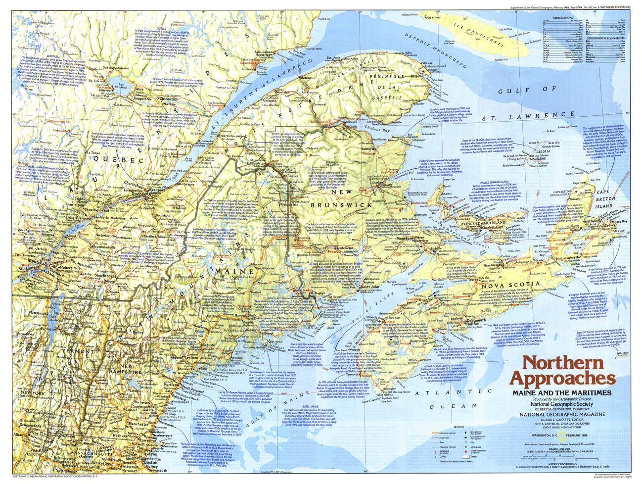 Northern Approaches Maine to the Maritimes - Published 1985 by National Geographic
