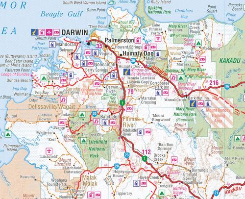 Northern Territory Hema 700 x 1000mm Canvas Wall Map - Image 2