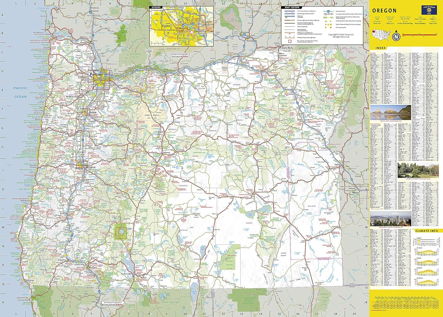 Oregon National Geographic Folded Map - Image 3