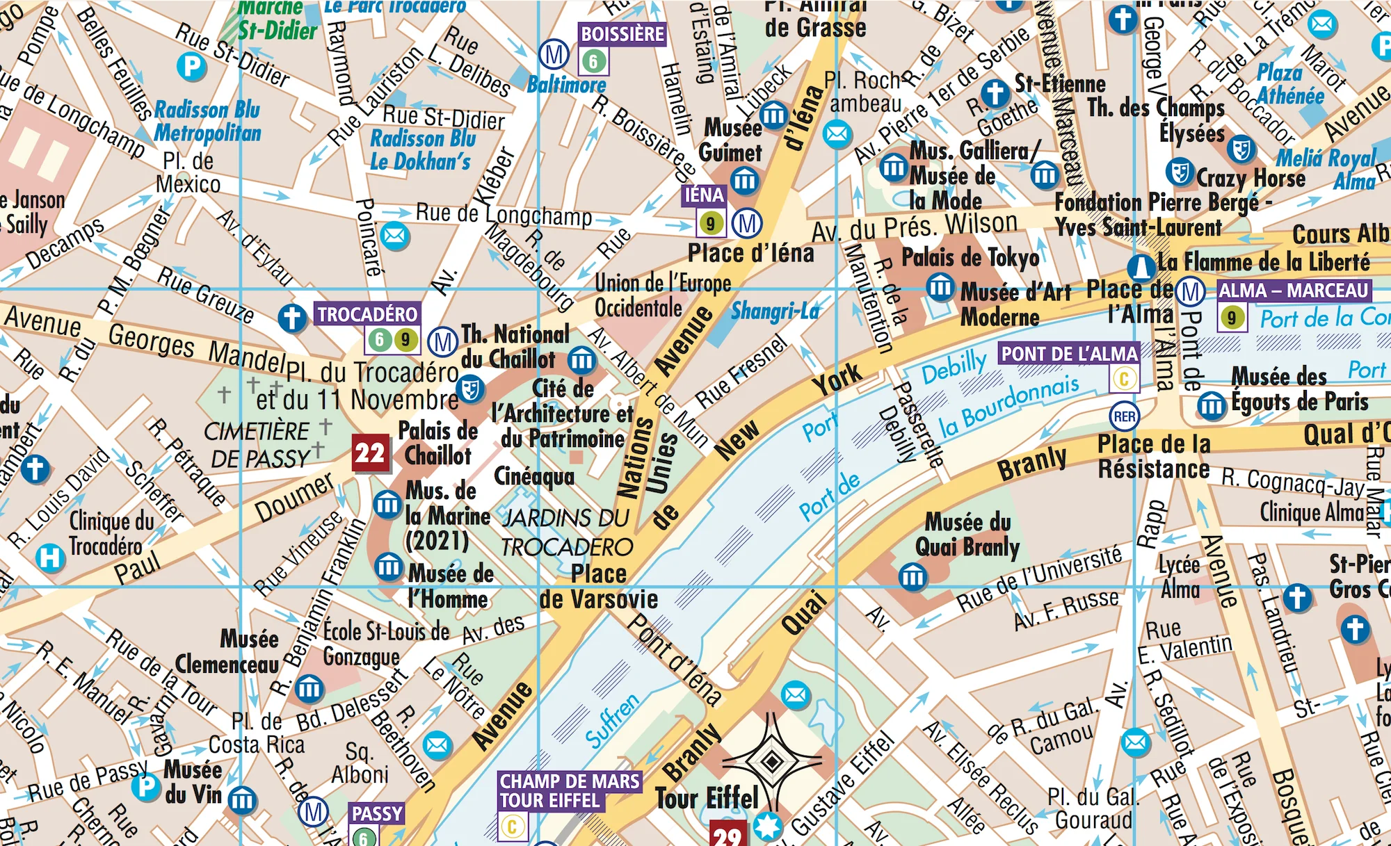 Paris Borch Folded Laminated Map - Image 4